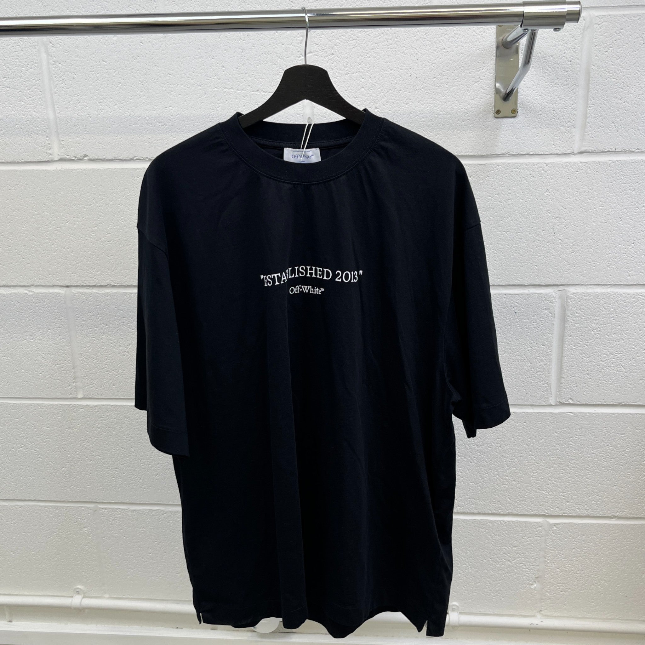 Men's Logo Print T-Shirt Black Size XL