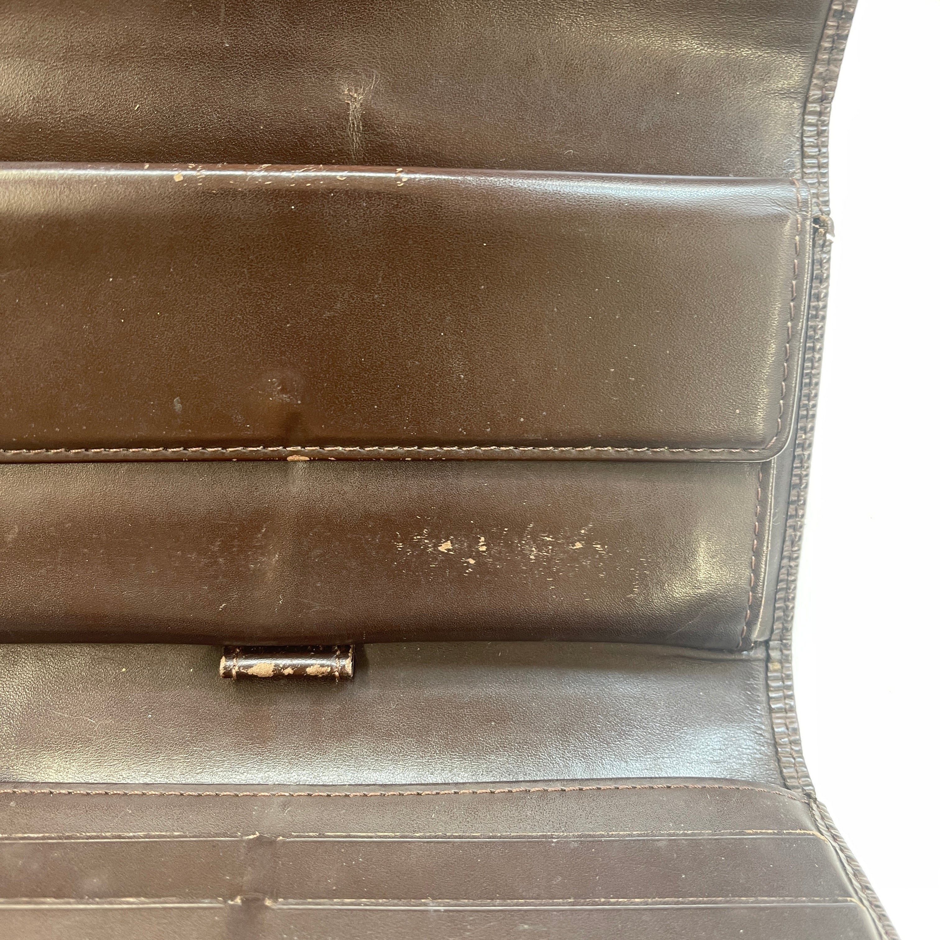 Women's Epi Leather Wallet Brown