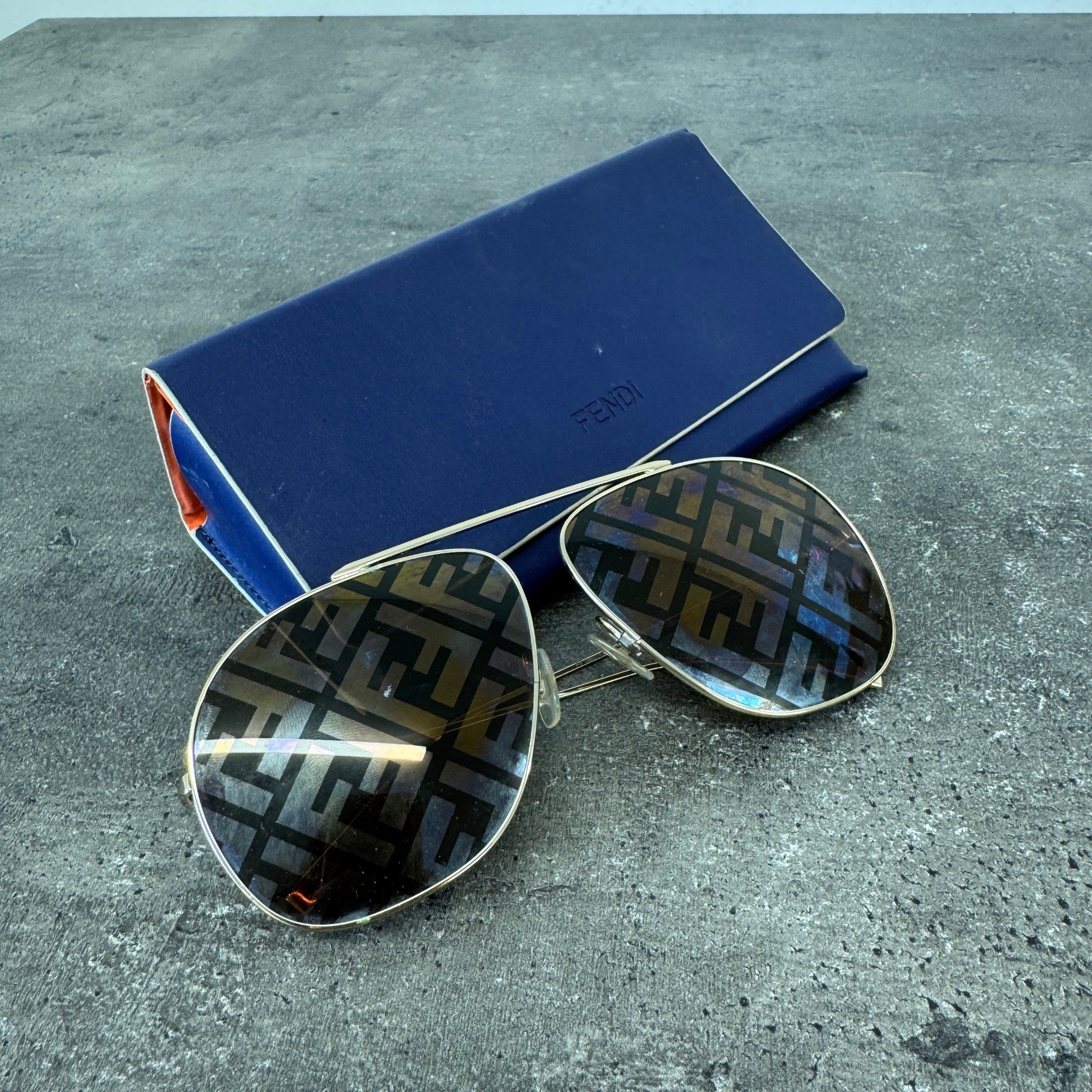 Men's Ff Monogram Sunglasses Brown