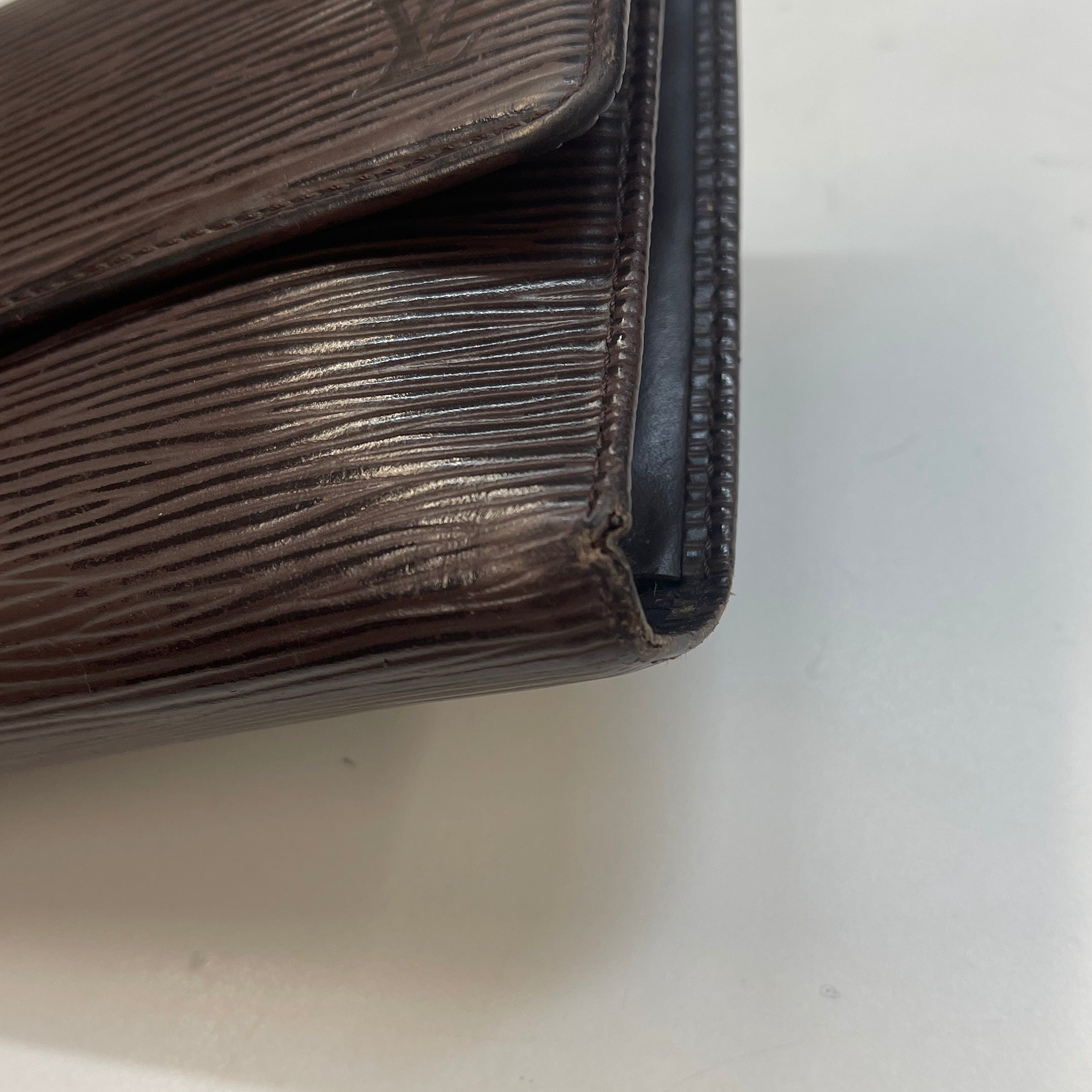 Women's Epi Leather Wallet Brown