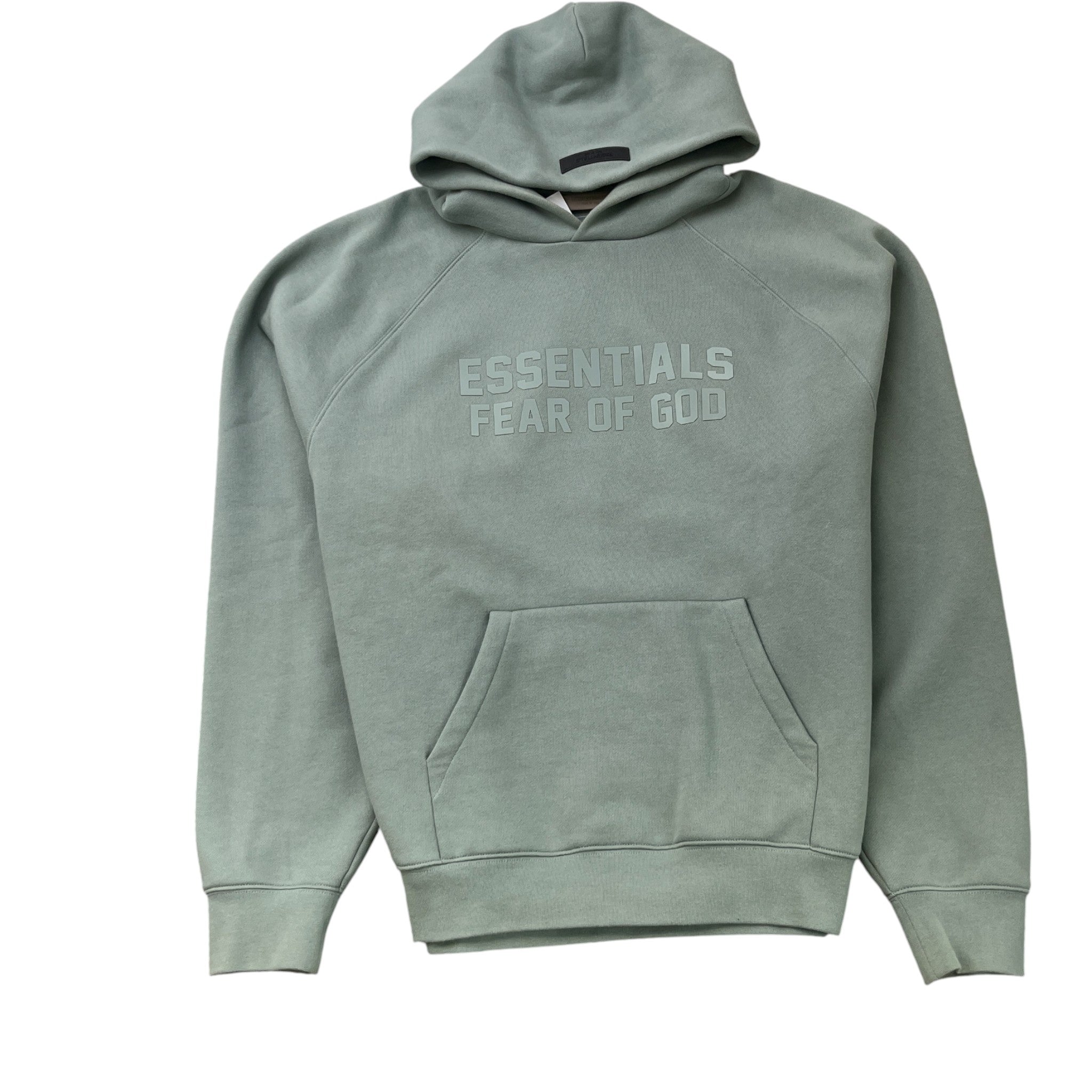 Men's Logo Print Hoodie Green Size L