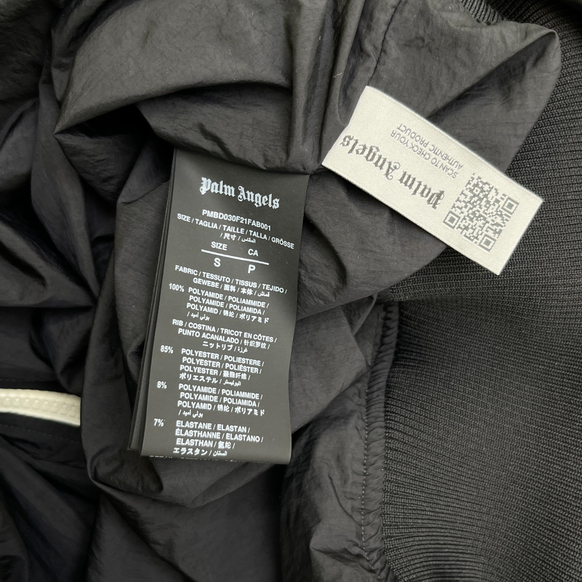 Men's Logo Print Jacket Black Size S