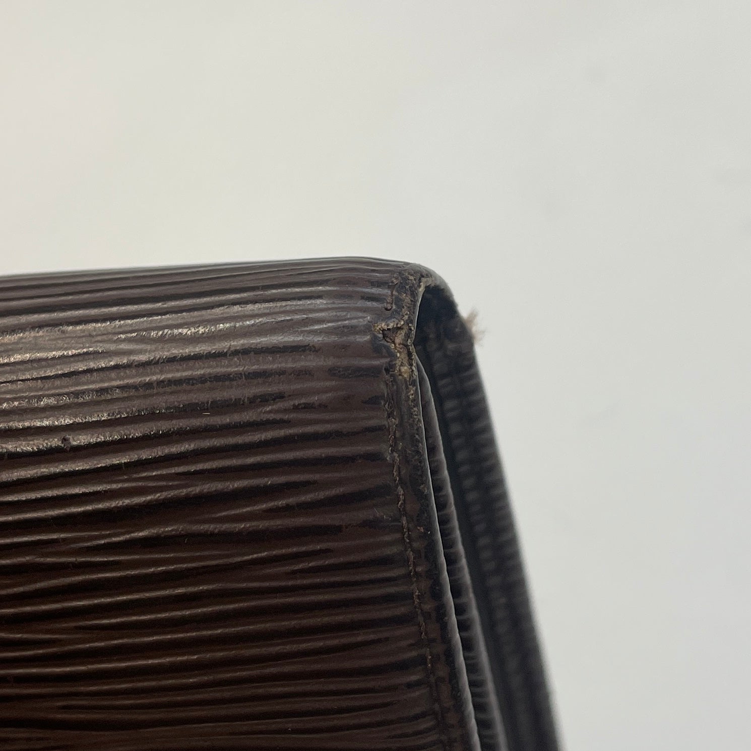 Women's Epi Leather Wallet Brown