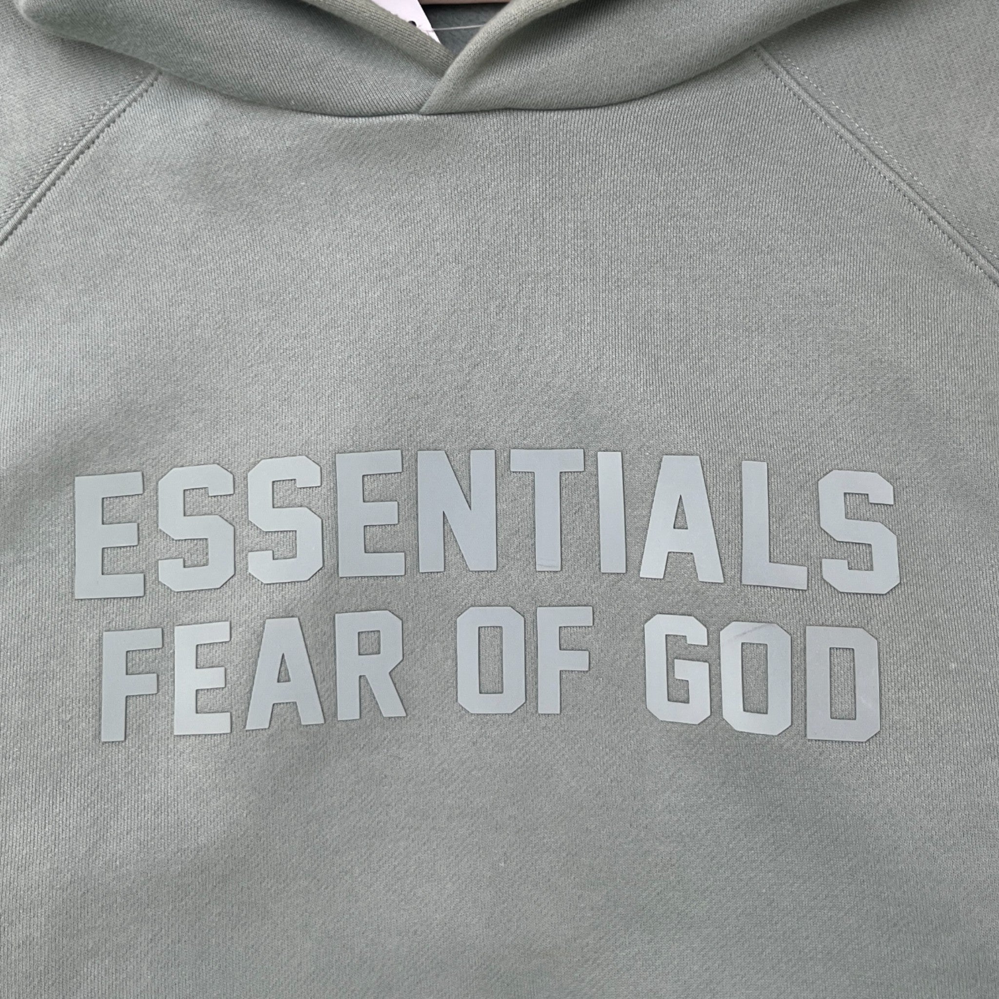 Men's Logo Print Hoodie Green Size L