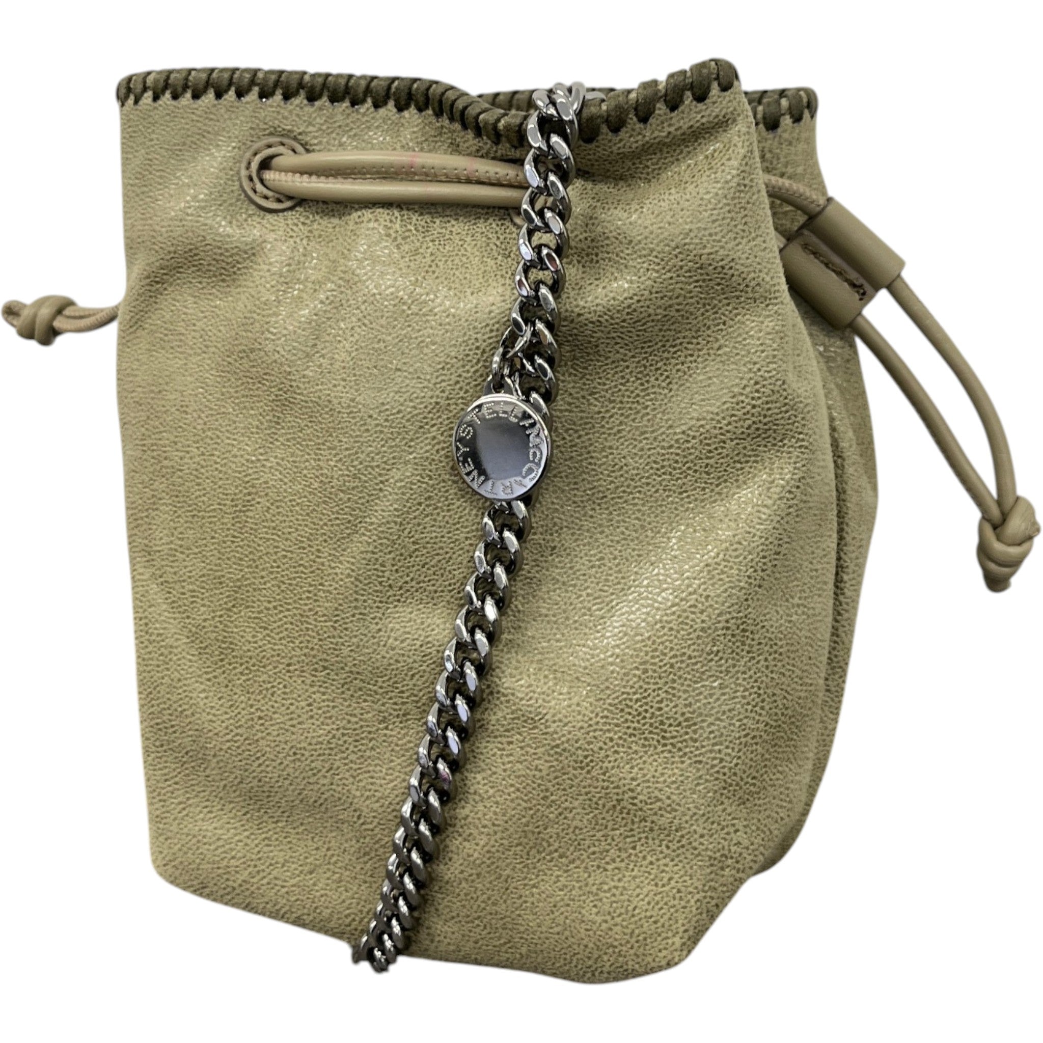 Women's Falabella Chain Bucket Bag Khaki