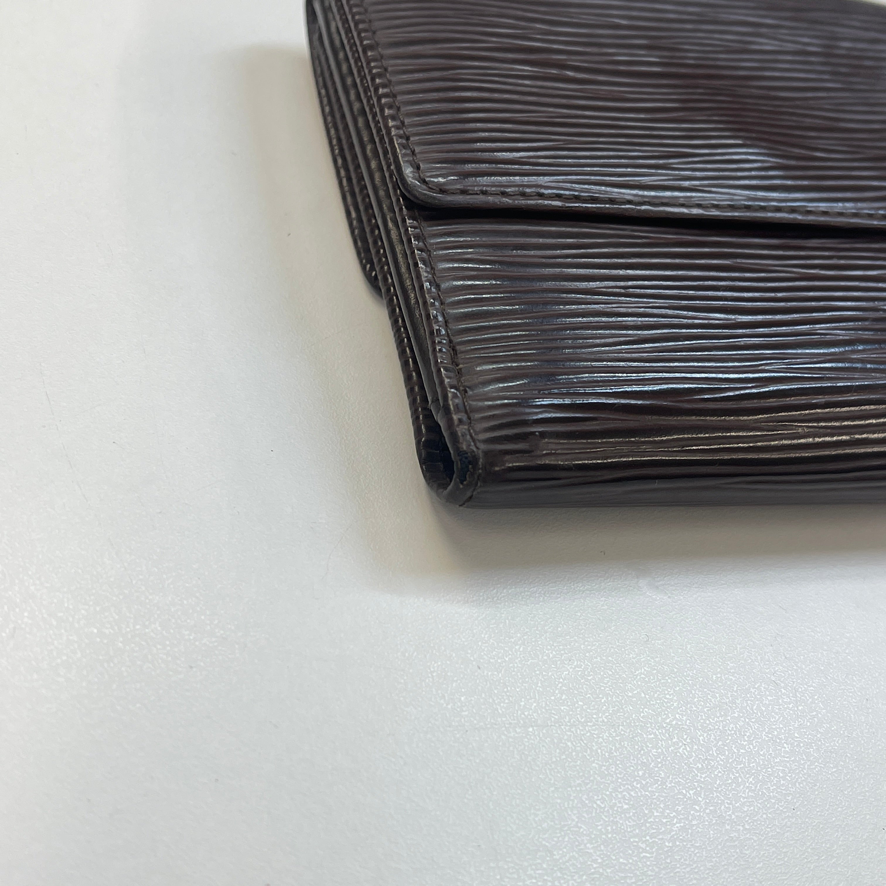 Women's Epi Leather Wallet Brown