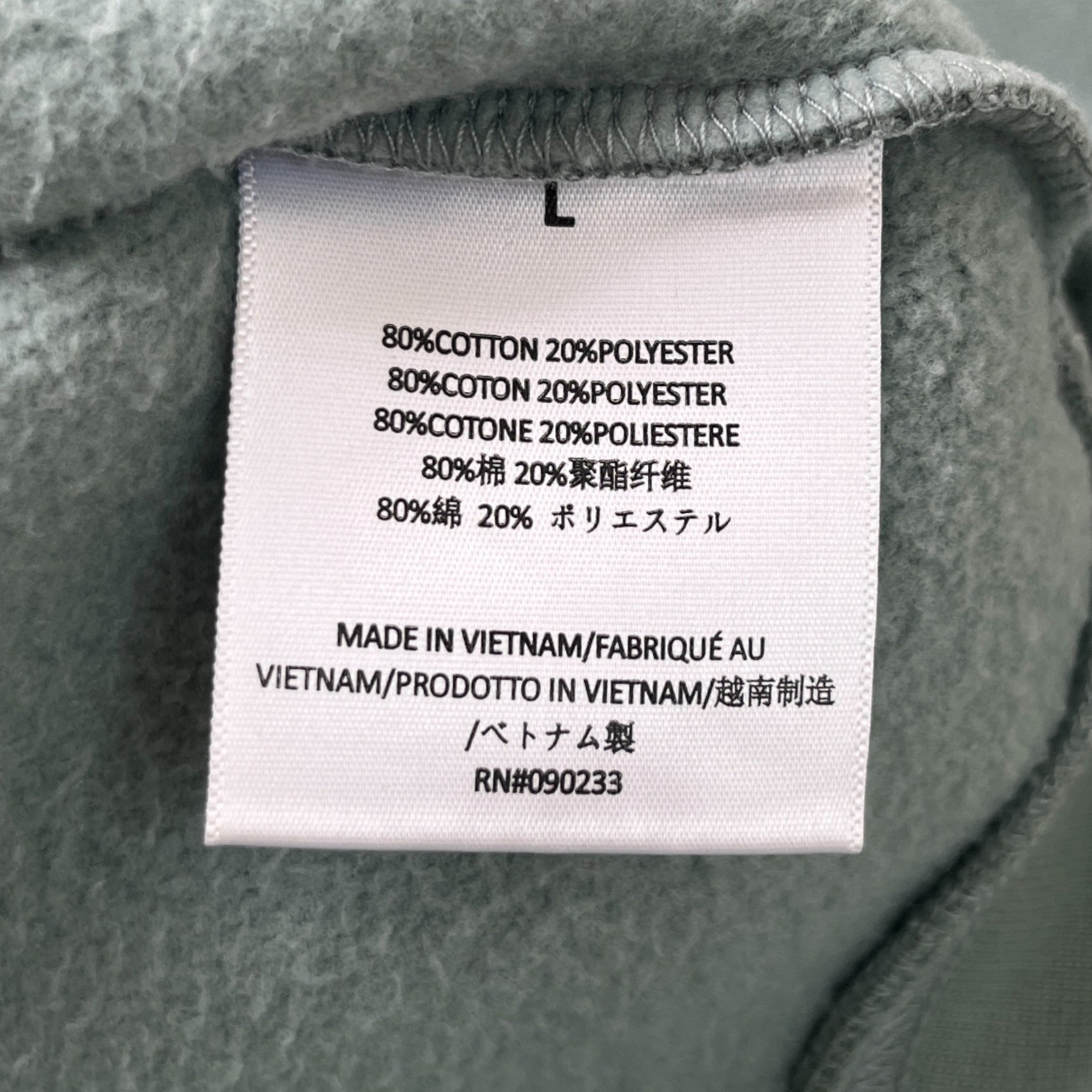 Men's Logo Print Hoodie Green Size L