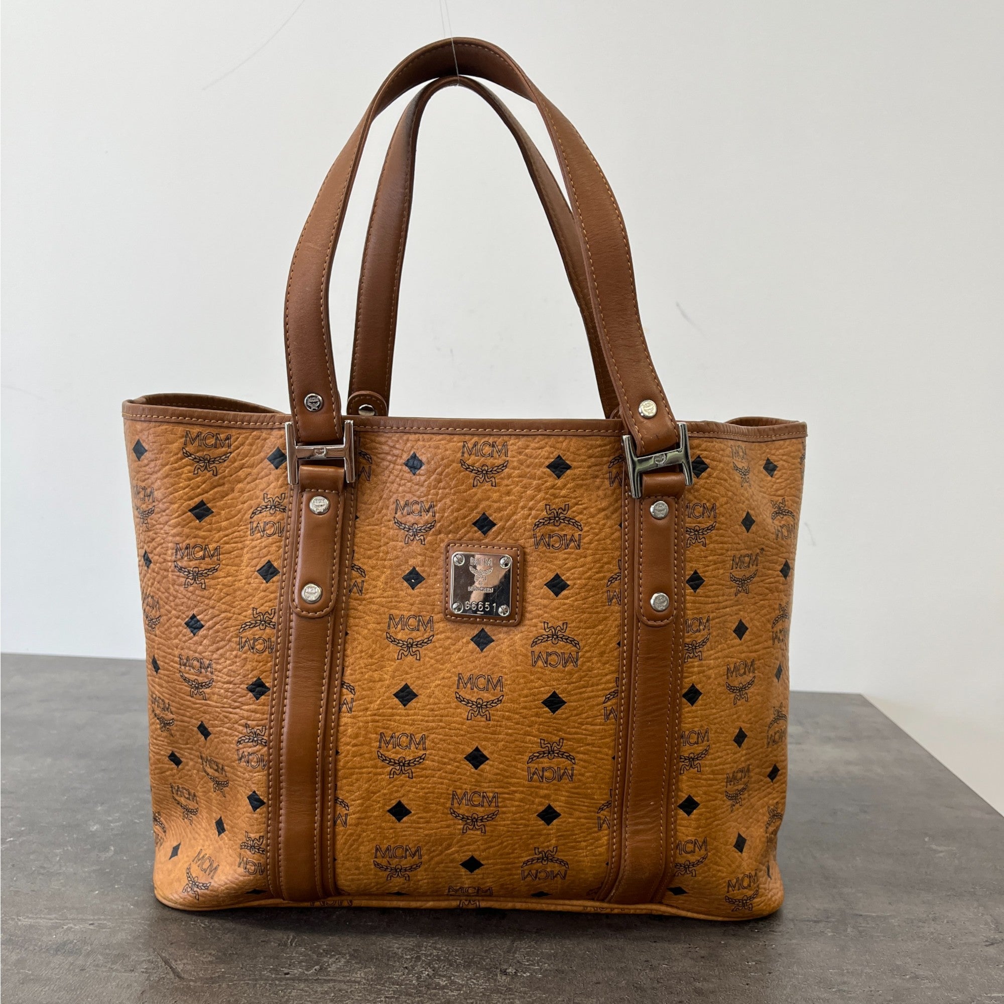 Men's Logo Print Handbag Brown