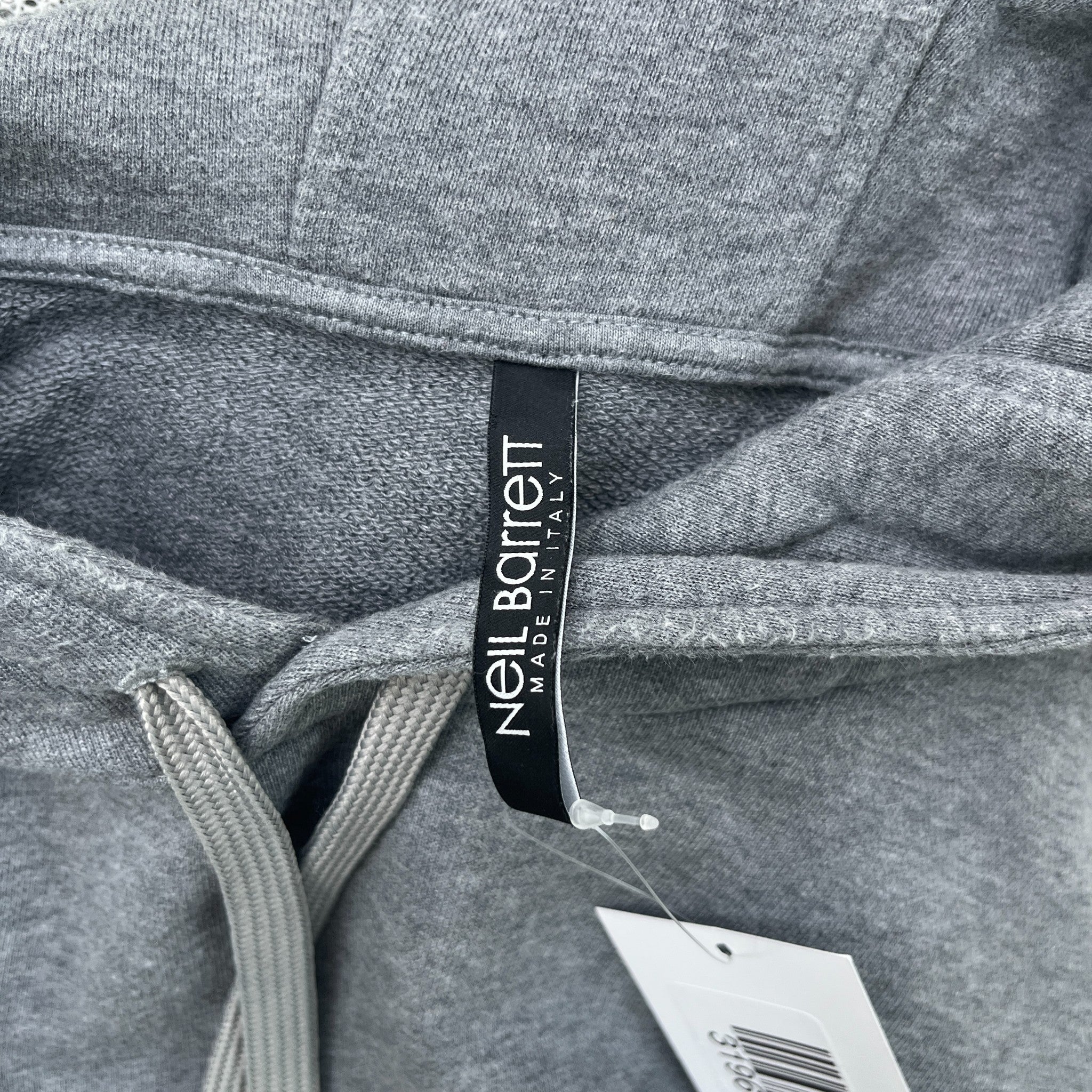 Men's Triple Lighting Bolt Logo Hoodie Grey Size M