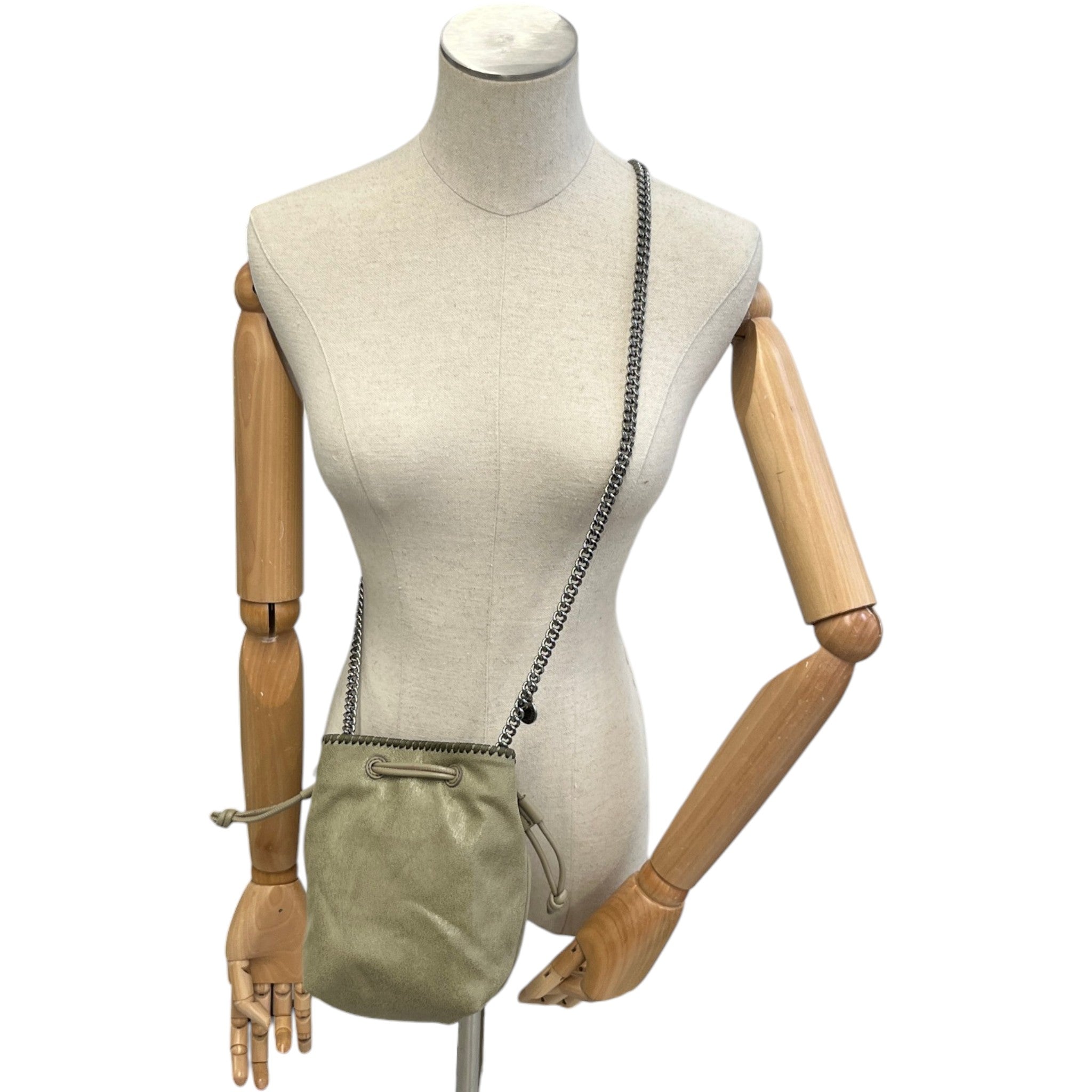 Women's Falabella Chain Bucket Bag Khaki