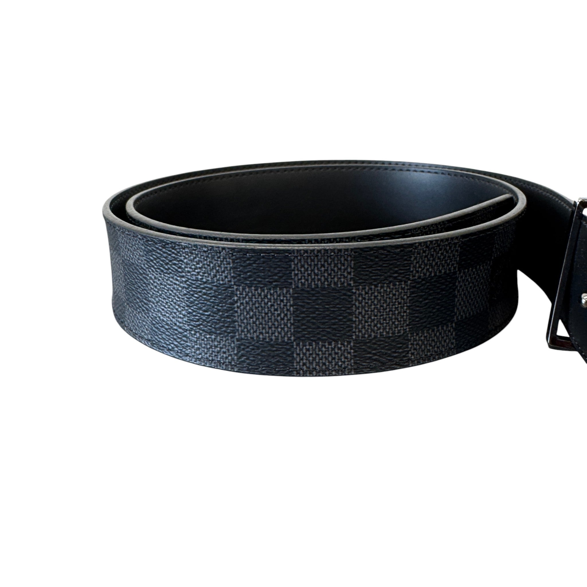 Men's Reversible Lv Initials Belt Black Size Waist 36"