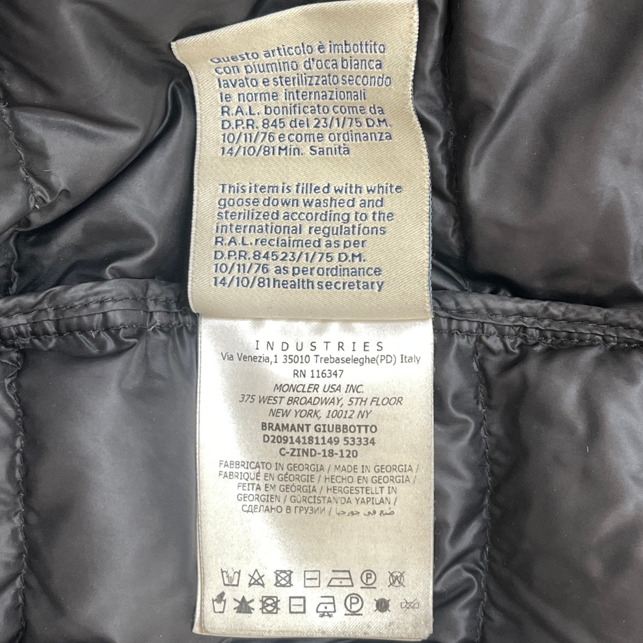 Men's Bramant Down Jacket Black Size 5 / XXL