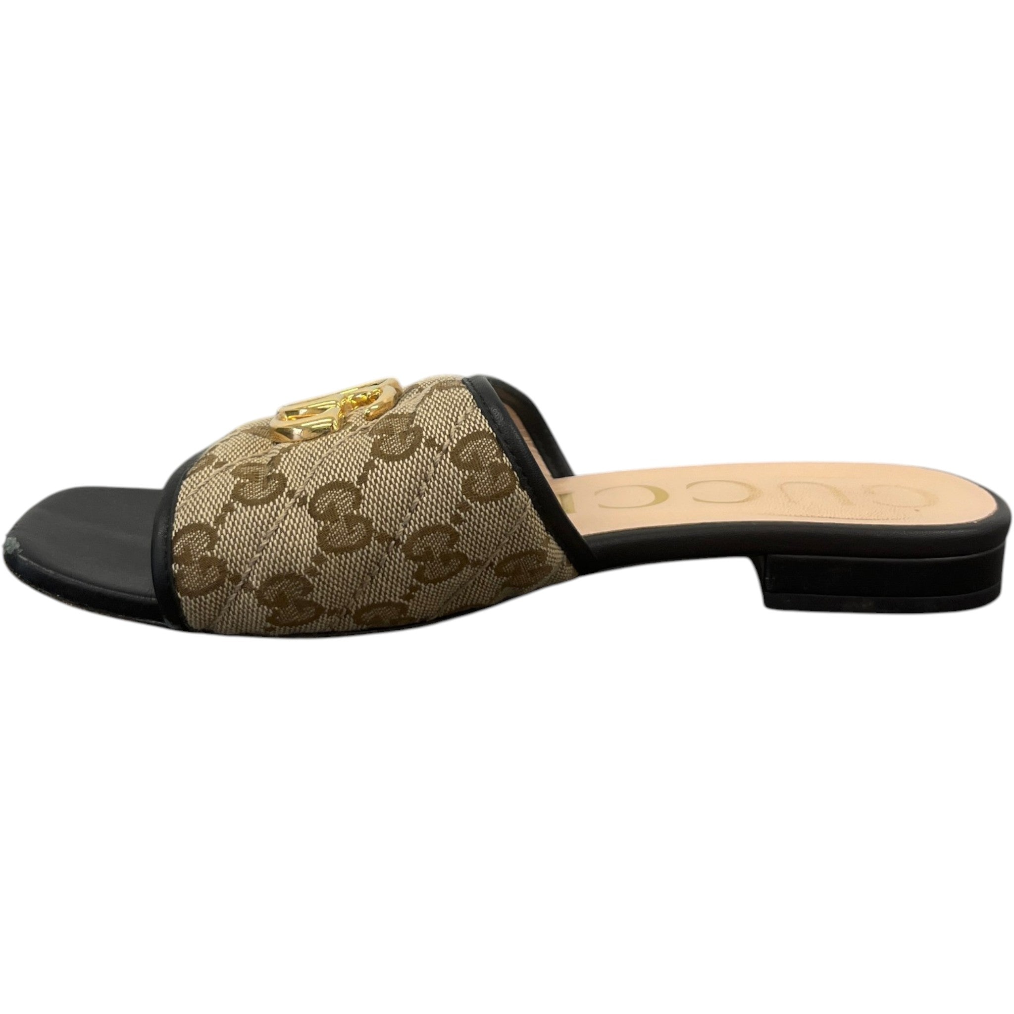 Women's Gg Marmont Sandals Beige Size EU 37.5 / UK 4.5