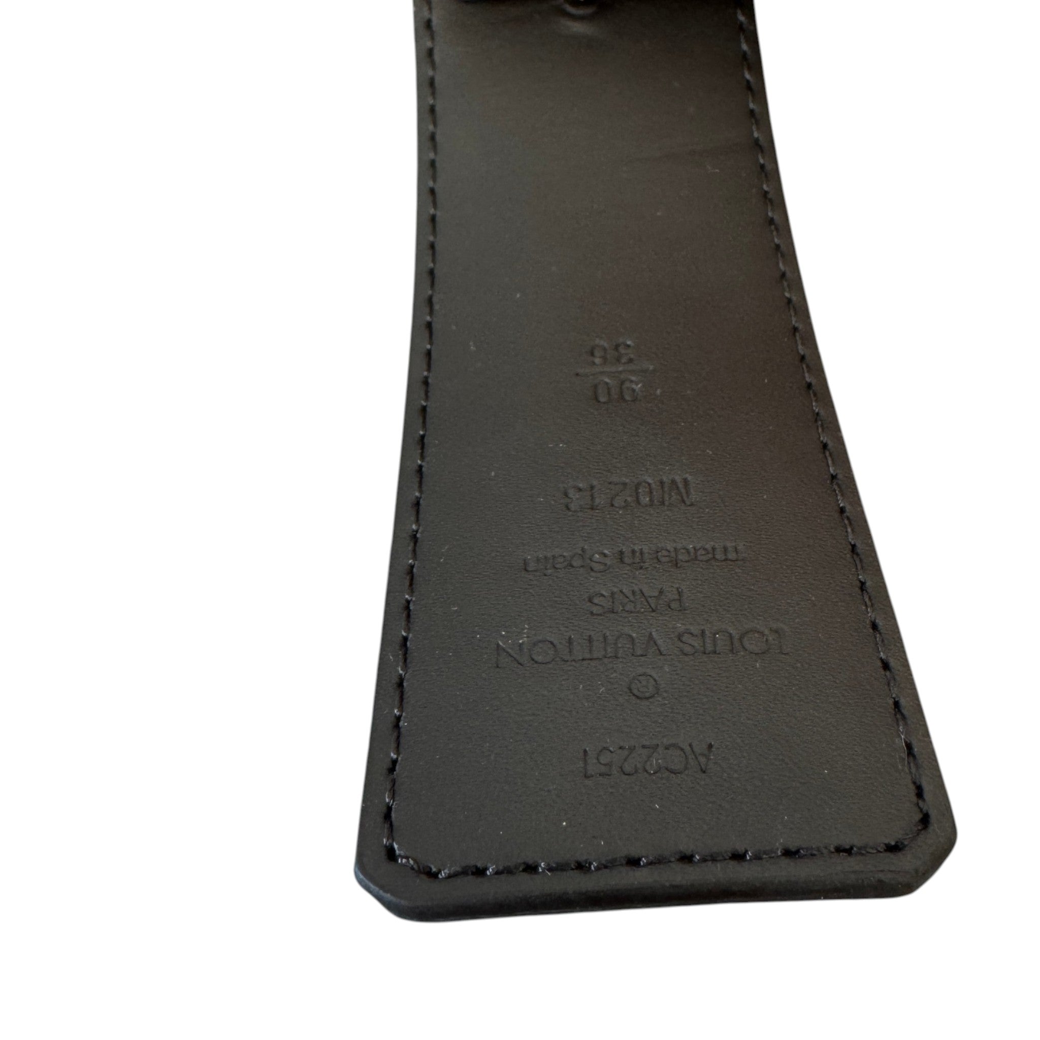 Men's Reversible Lv Initials Belt Black Size Waist 36"