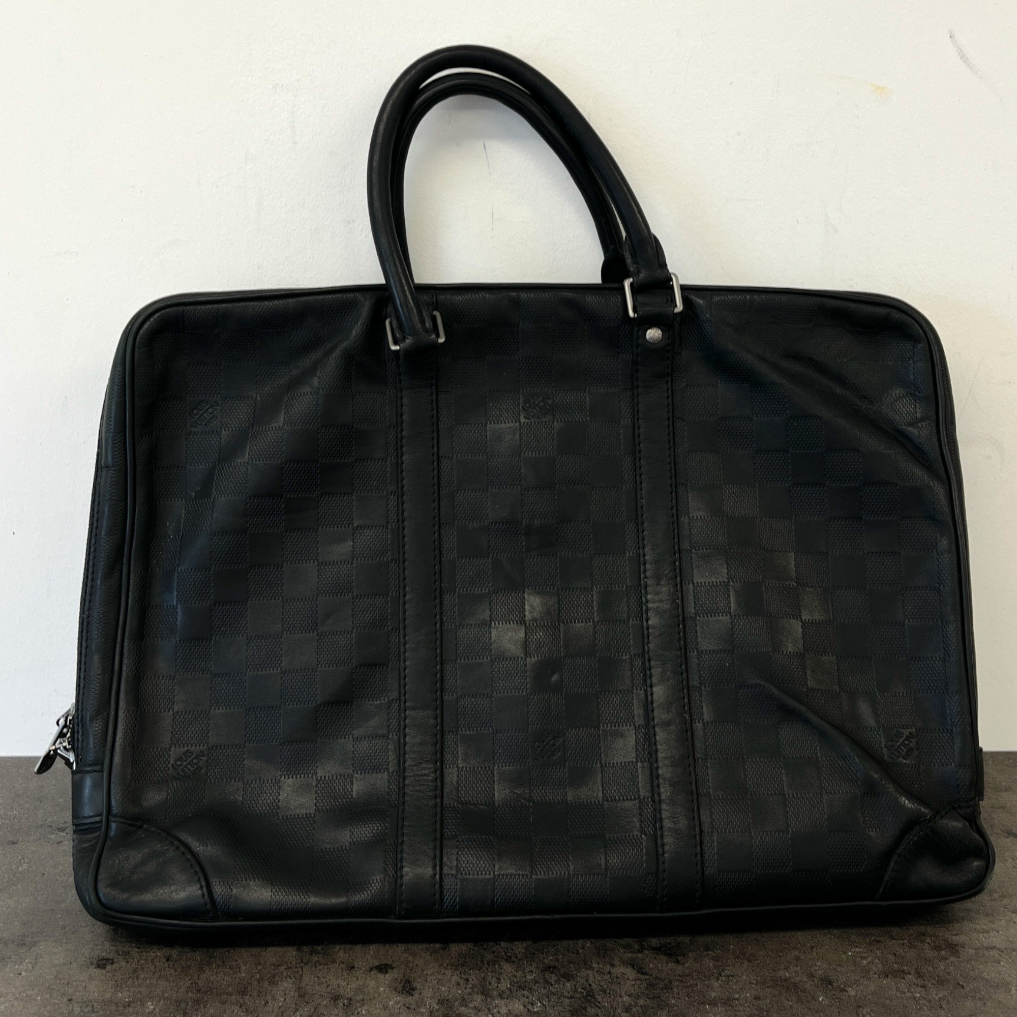 Men's Damier Infini Porte-Documents Voyage Pm Bag Black