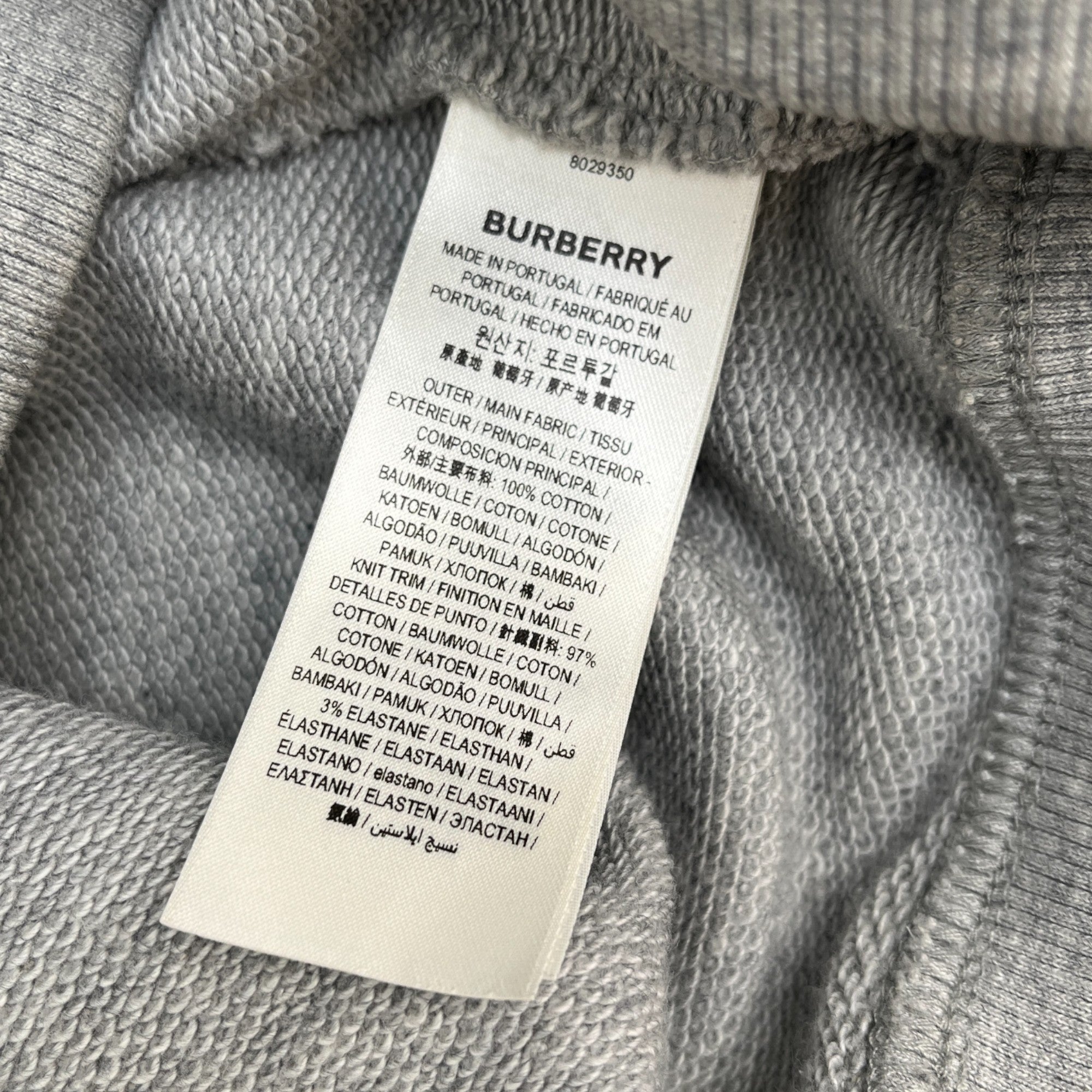 Men's Double Swan Hoodie Grey Size S