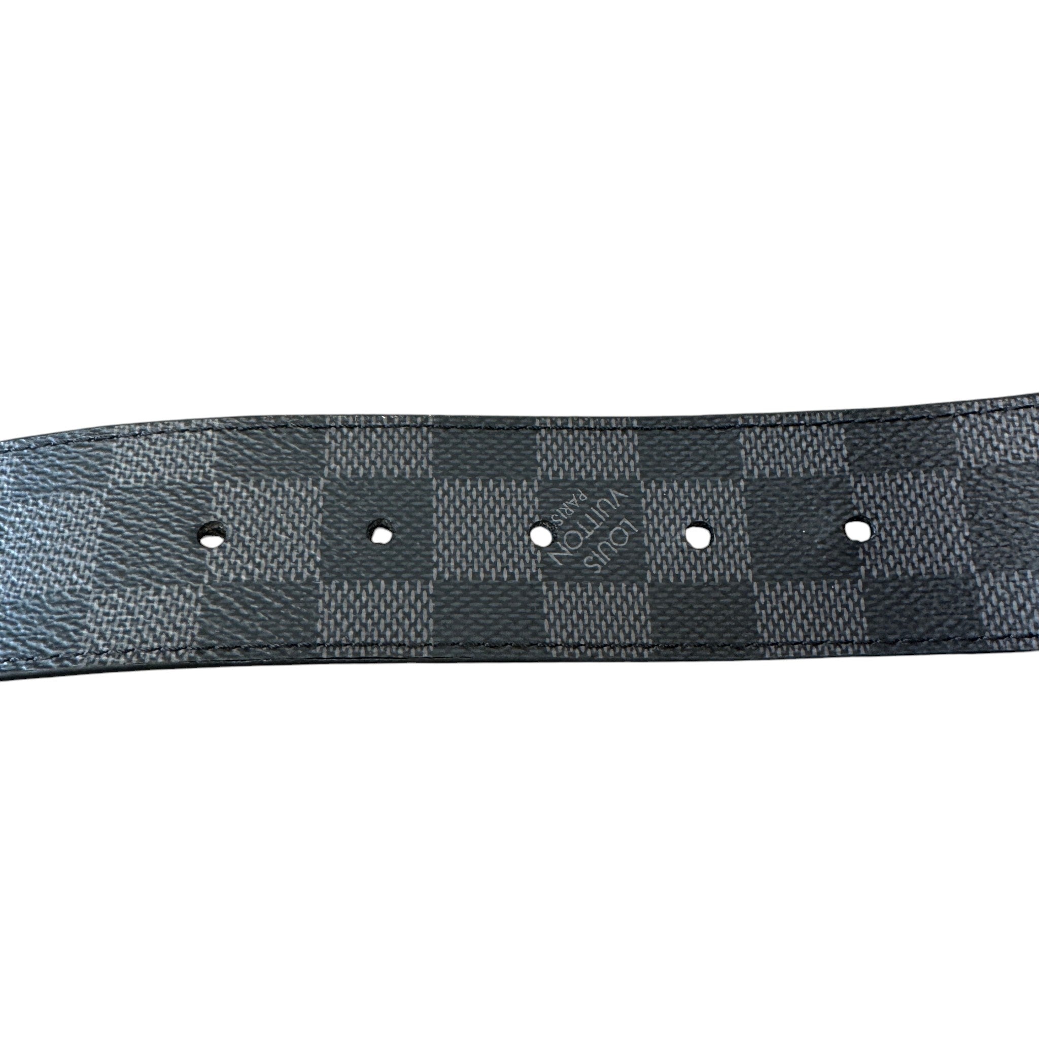 Men's Reversible Lv Initials Belt Black Size Waist 36"