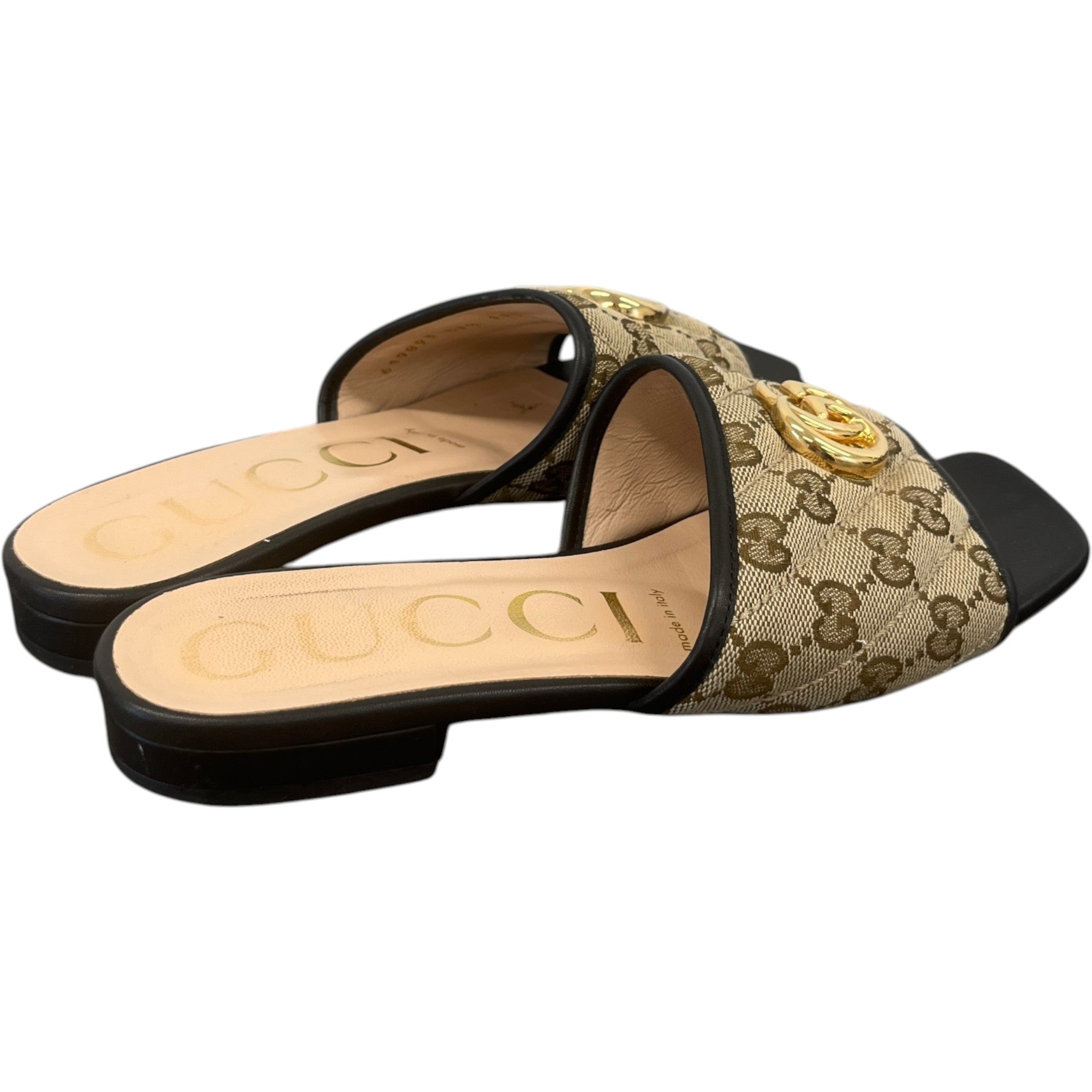 Women's Gg Marmont Sandals Beige Size EU 37.5 / UK 4.5