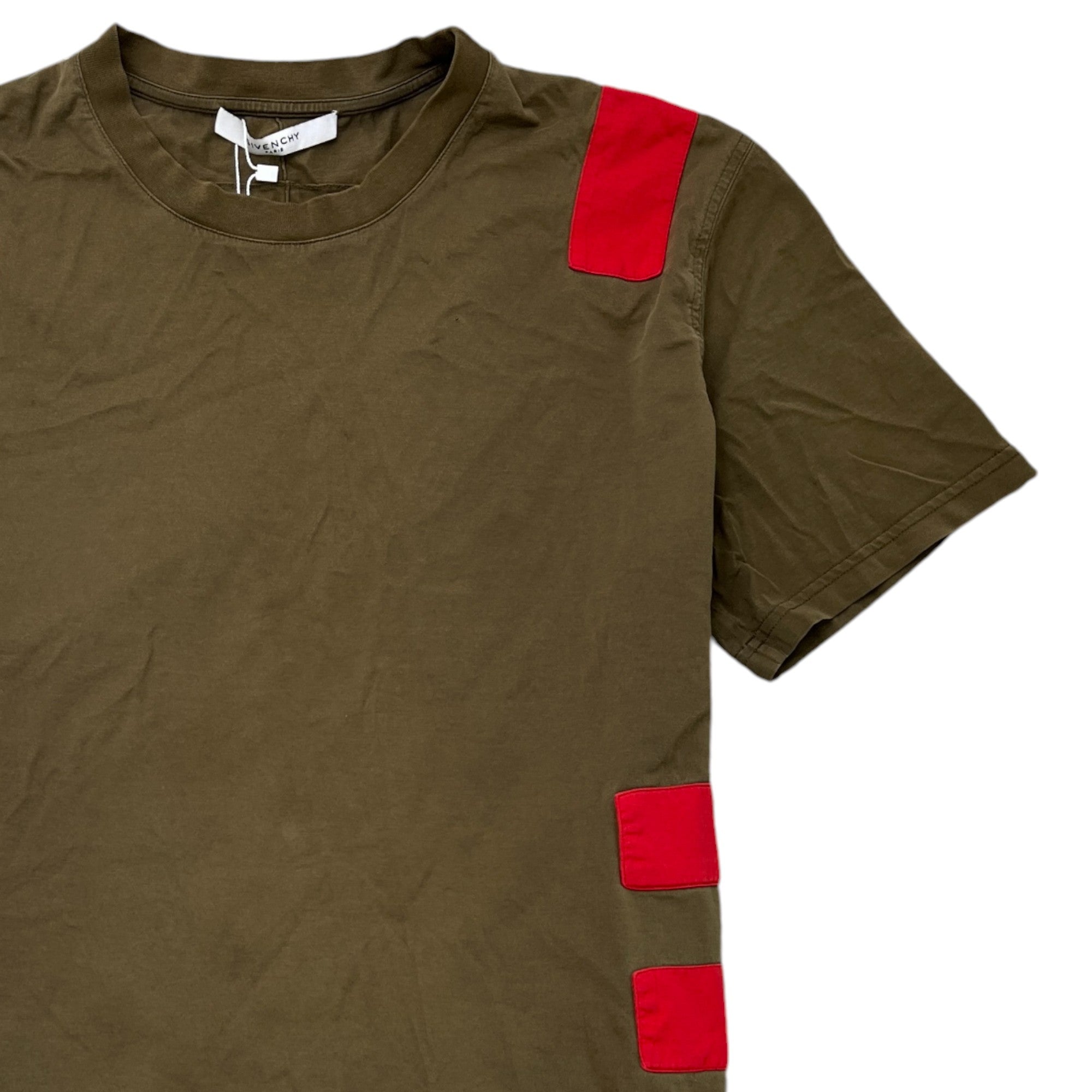 Men's Striped T-Shirt Khaki Size XXL