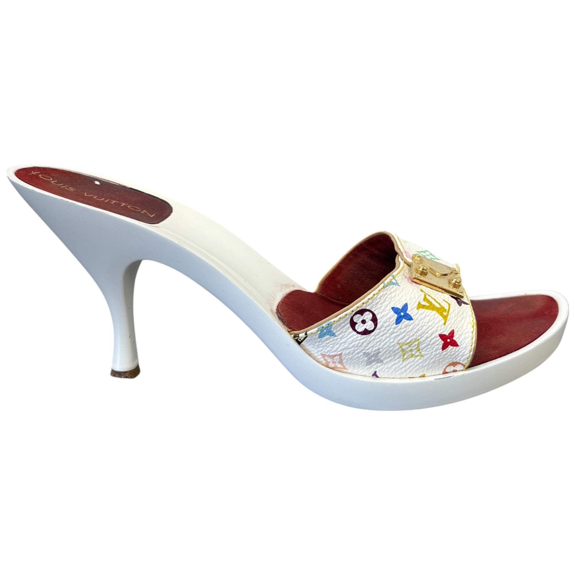 Women's Multicolour Monogram Marukami Heels White Size EU 38 / UK 5