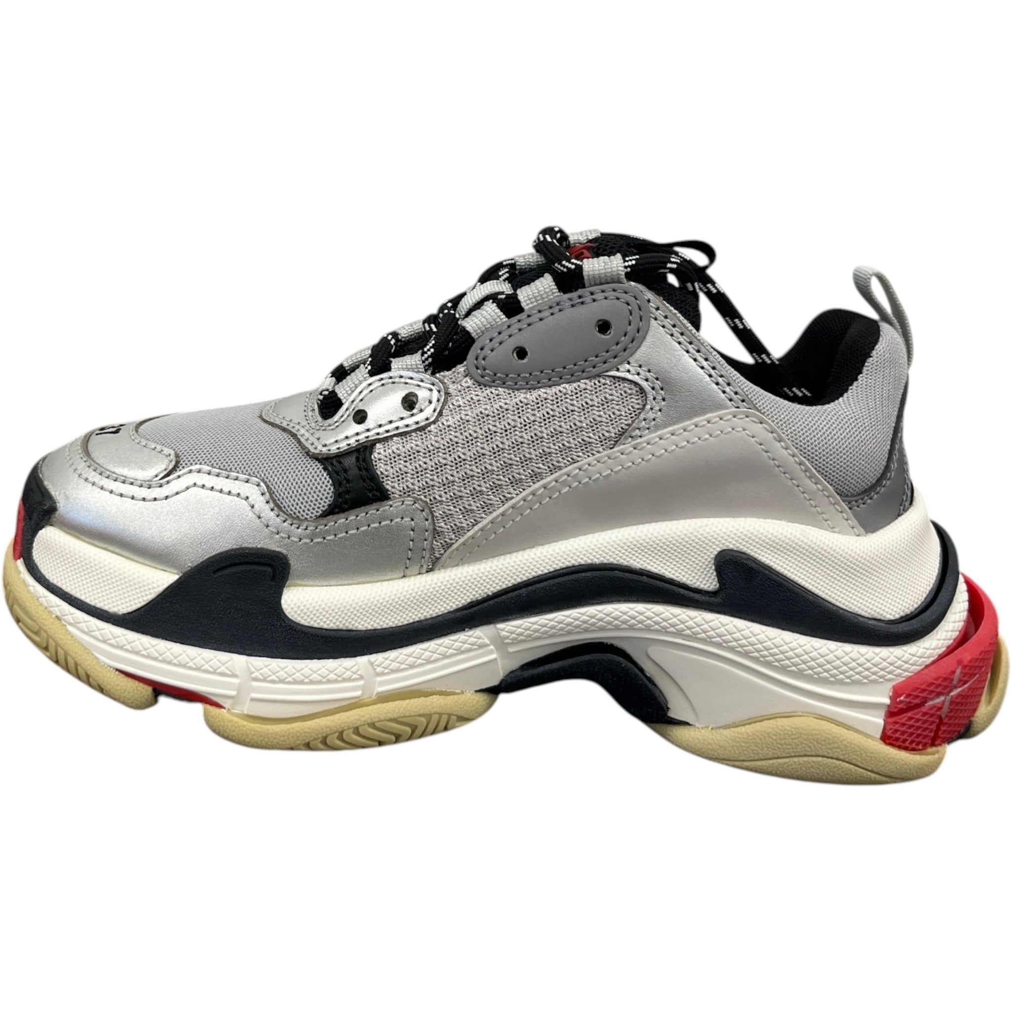 Women's Triple S Low Trainers Silver Size EU 37 / UK 4
