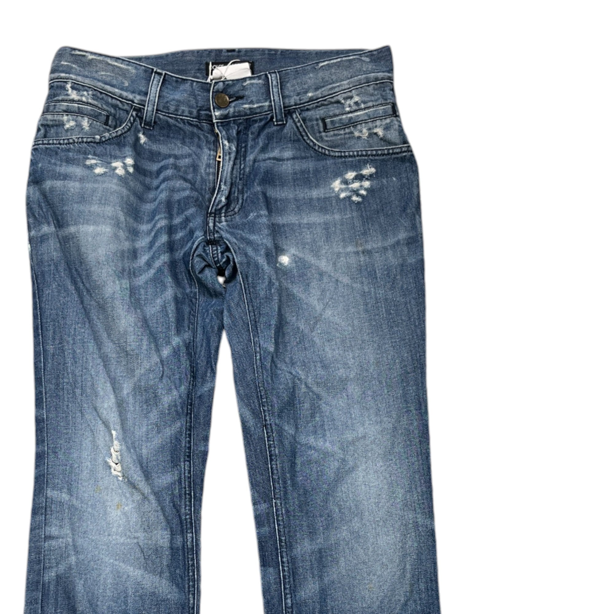 Men's Plaque Logo Jeans Blue Size IT 46 / UK 30