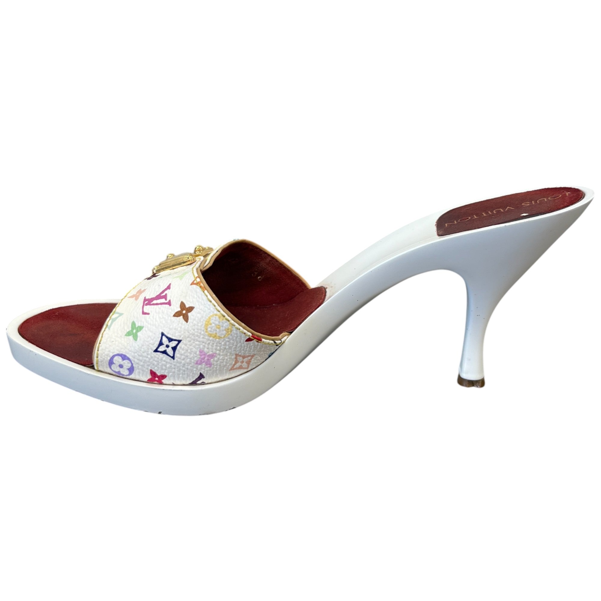 Women's Multicolour Monogram Marukami Heels White Size EU 38 / UK 5