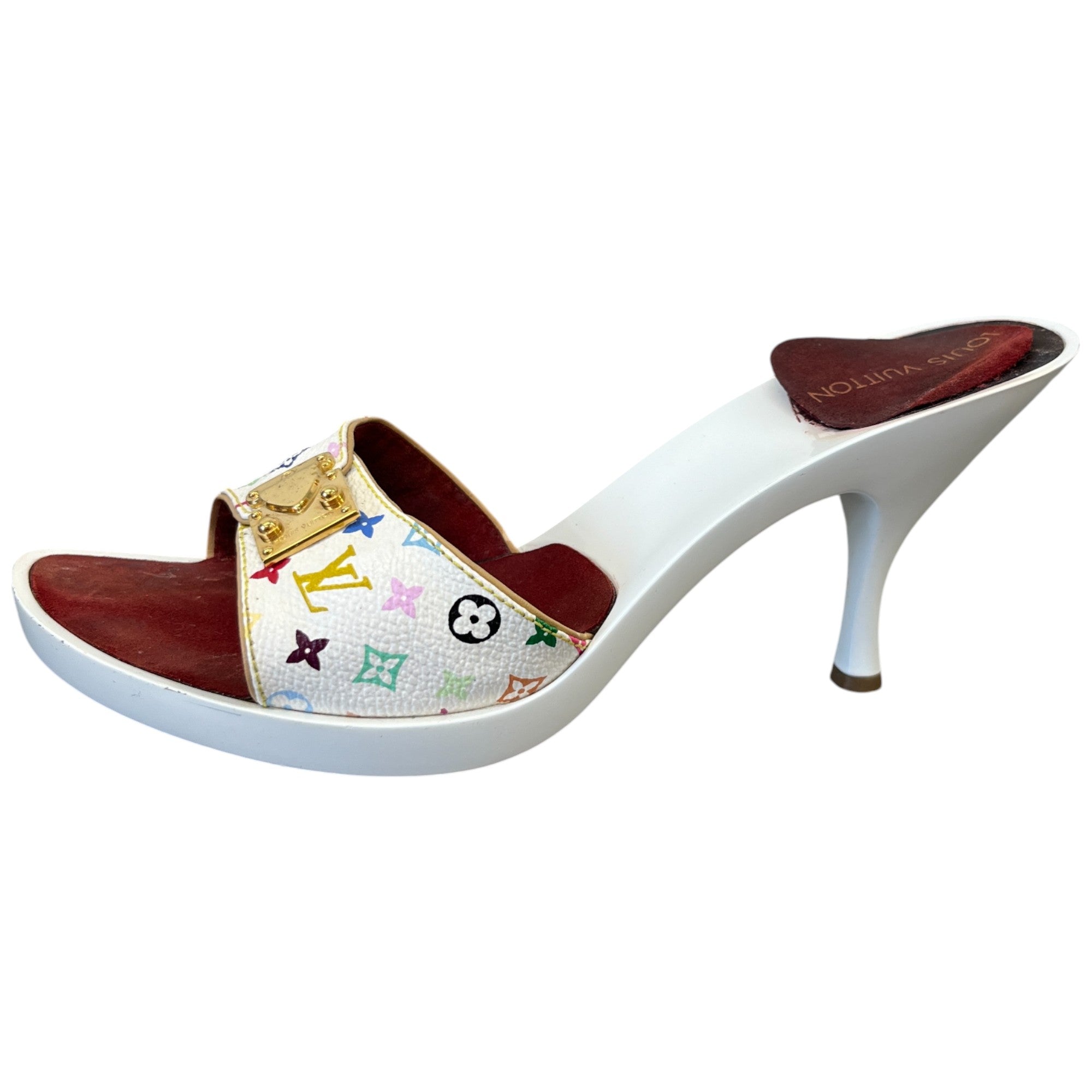 Women's Multicolour Monogram Marukami Heels White Size EU 38 / UK 5