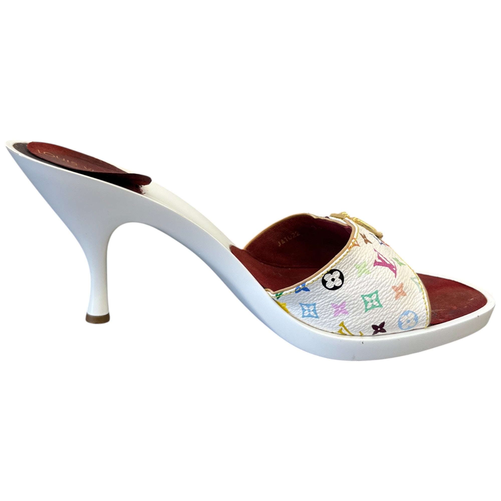 Women's Multicolour Monogram Marukami Heels White Size EU 38 / UK 5