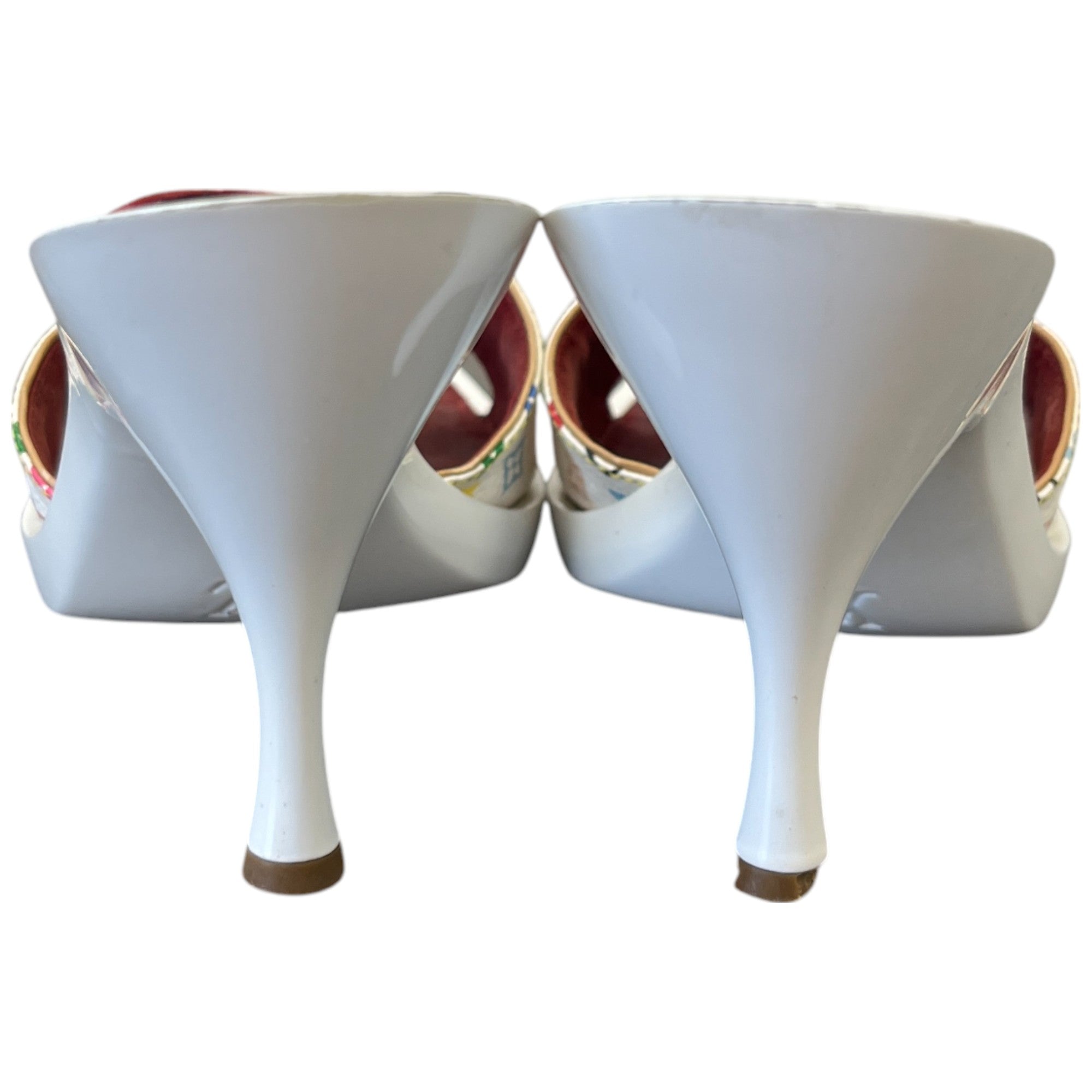 Women's Multicolour Monogram Marukami Heels White Size EU 38 / UK 5