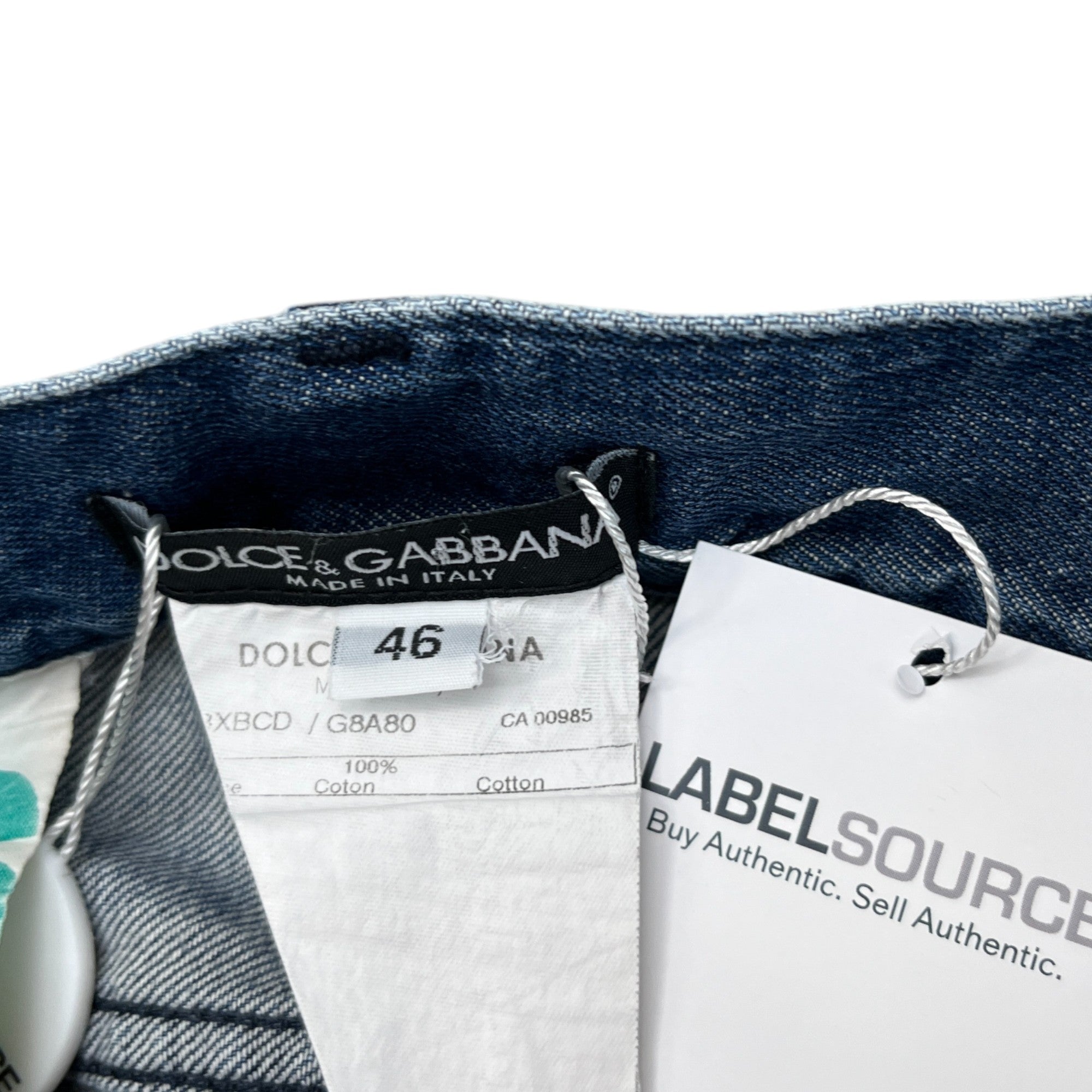 Men's Plaque Logo Jeans Blue Size IT 46 / UK 30