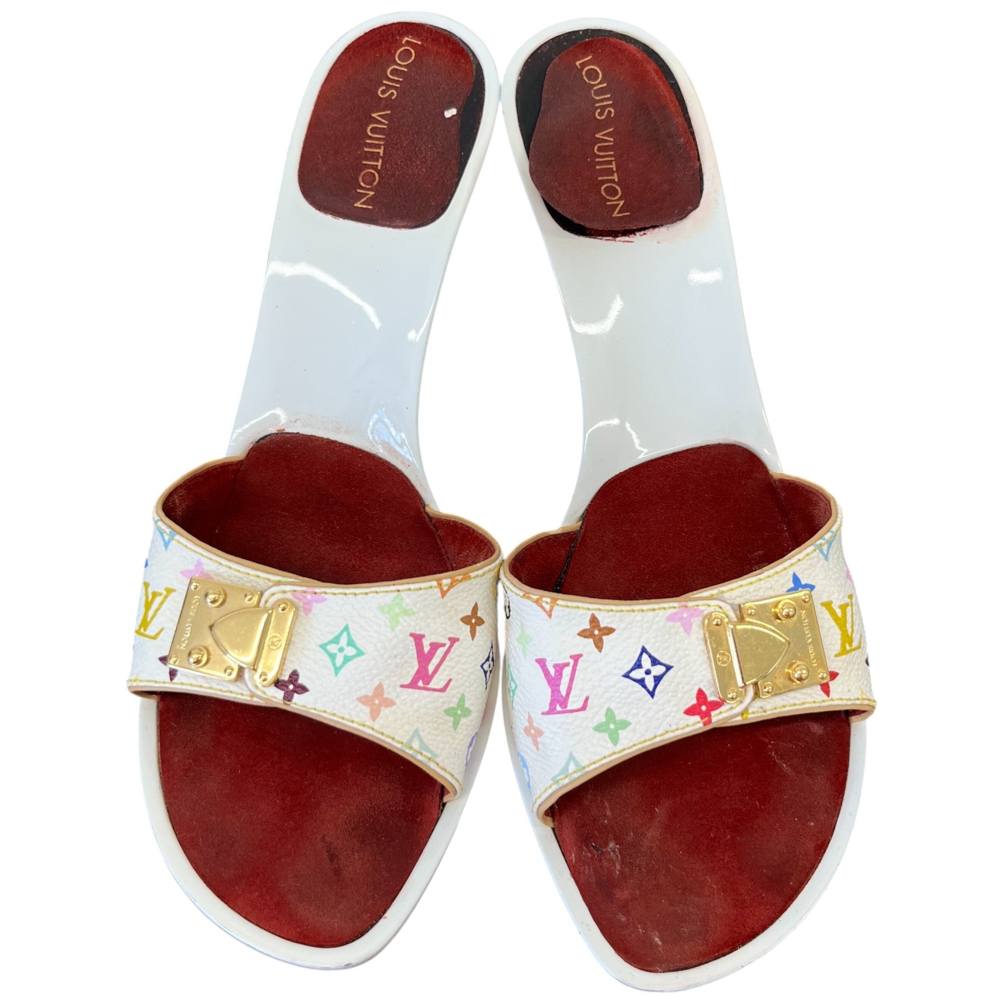 Women's Multicolour Monogram Marukami Heels White Size EU 38 / UK 5