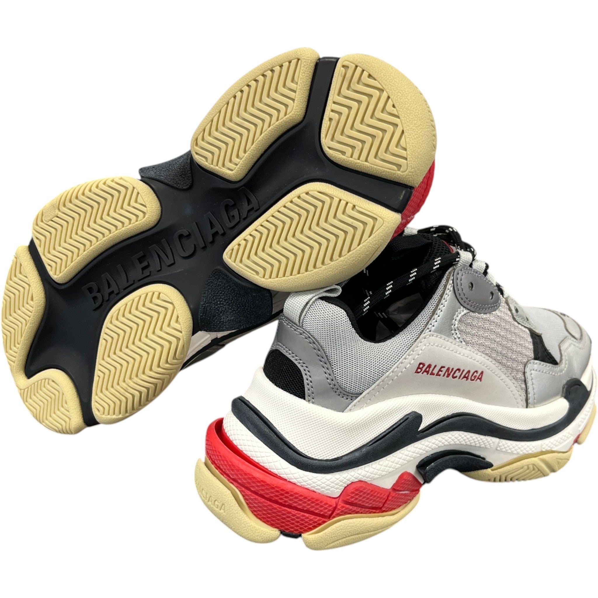 Women's Triple S Low Trainers Silver Size EU 37 / UK 4