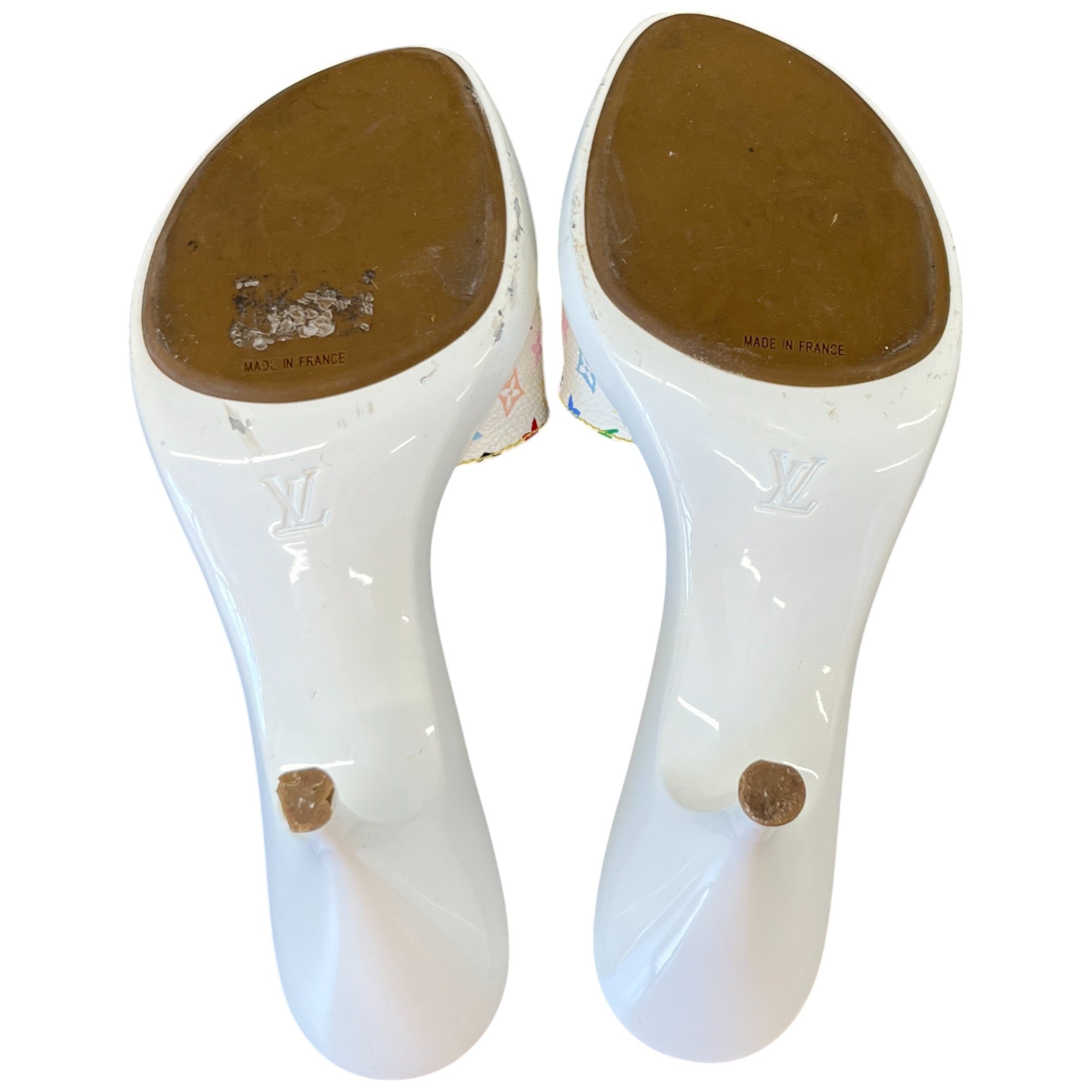 Women's Multicolour Monogram Marukami Heels White Size EU 38 / UK 5