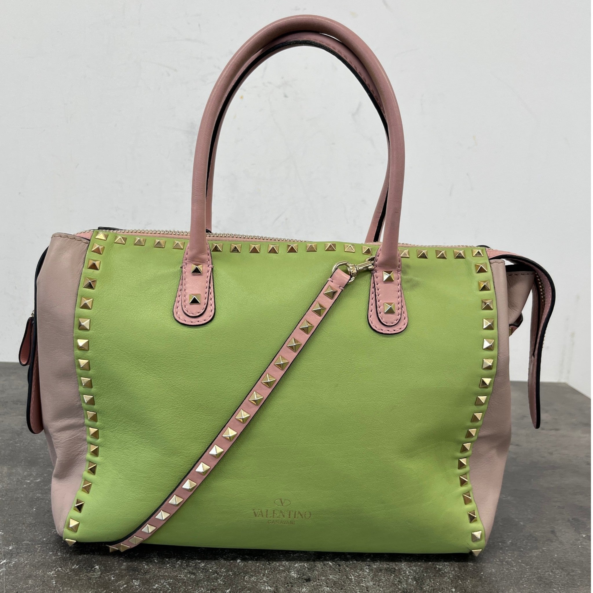 Women's Rockstud Pastel Tote Bag Pink