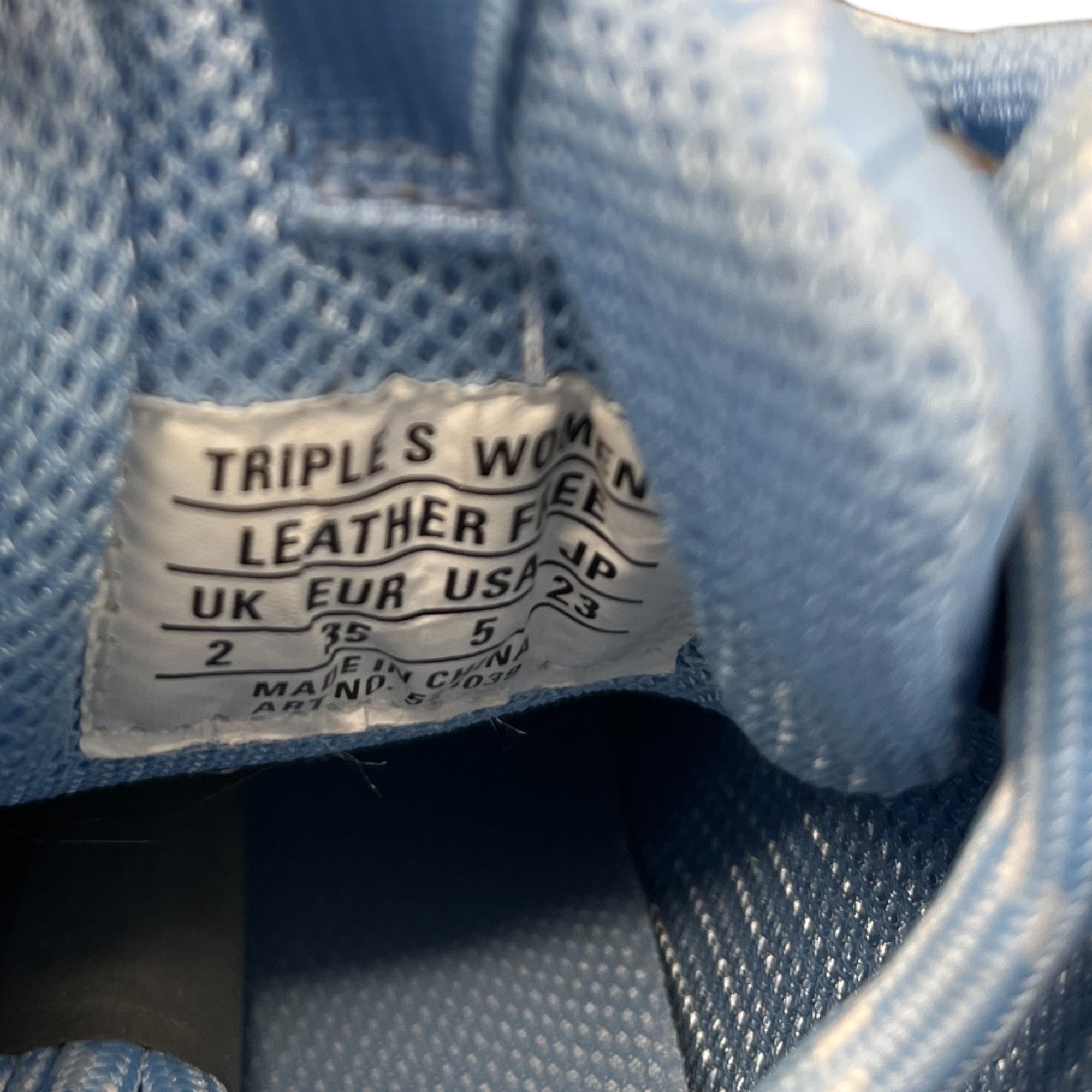 Women's Triple S All Over Logo Low Trainers Blue Size EU 35 / UK 2