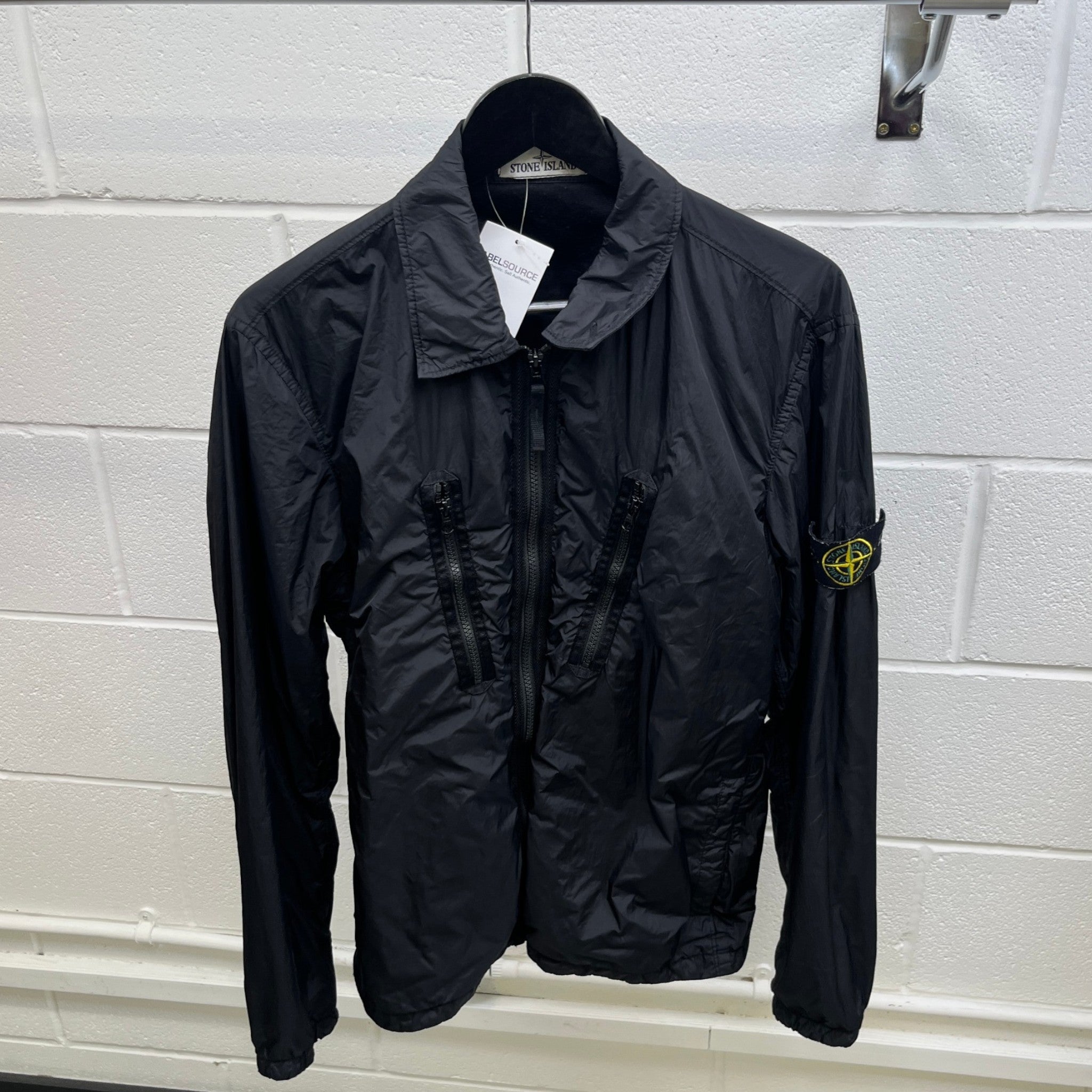 Men's Applique Logo Jacket Black Size M