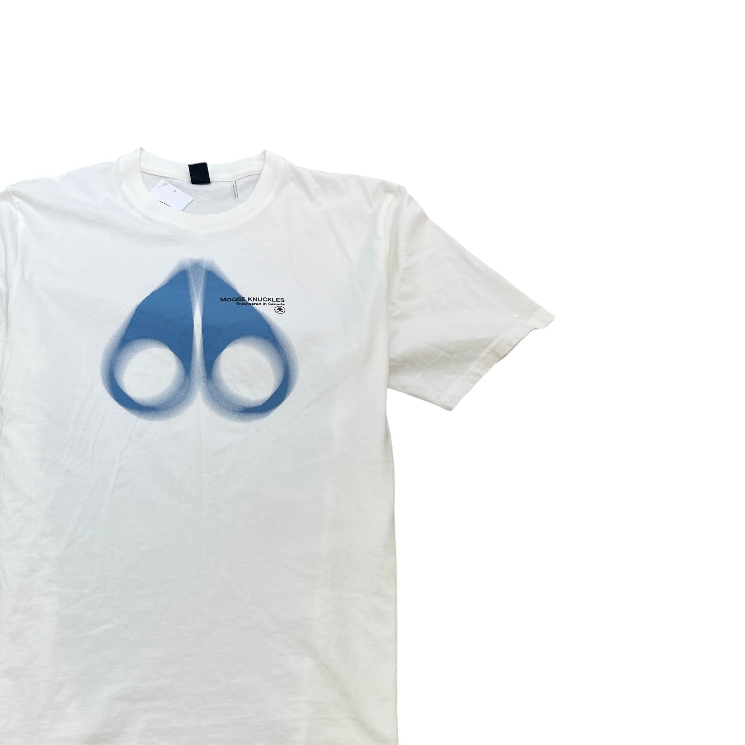 Men's Spray Painted Logo T-Shirt White Size L