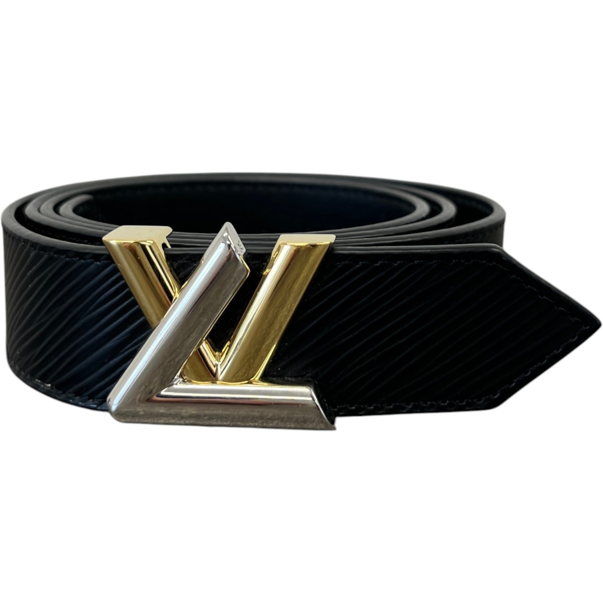 Women's Lv Twist Epi Belt Black Size 85CM / UK 10