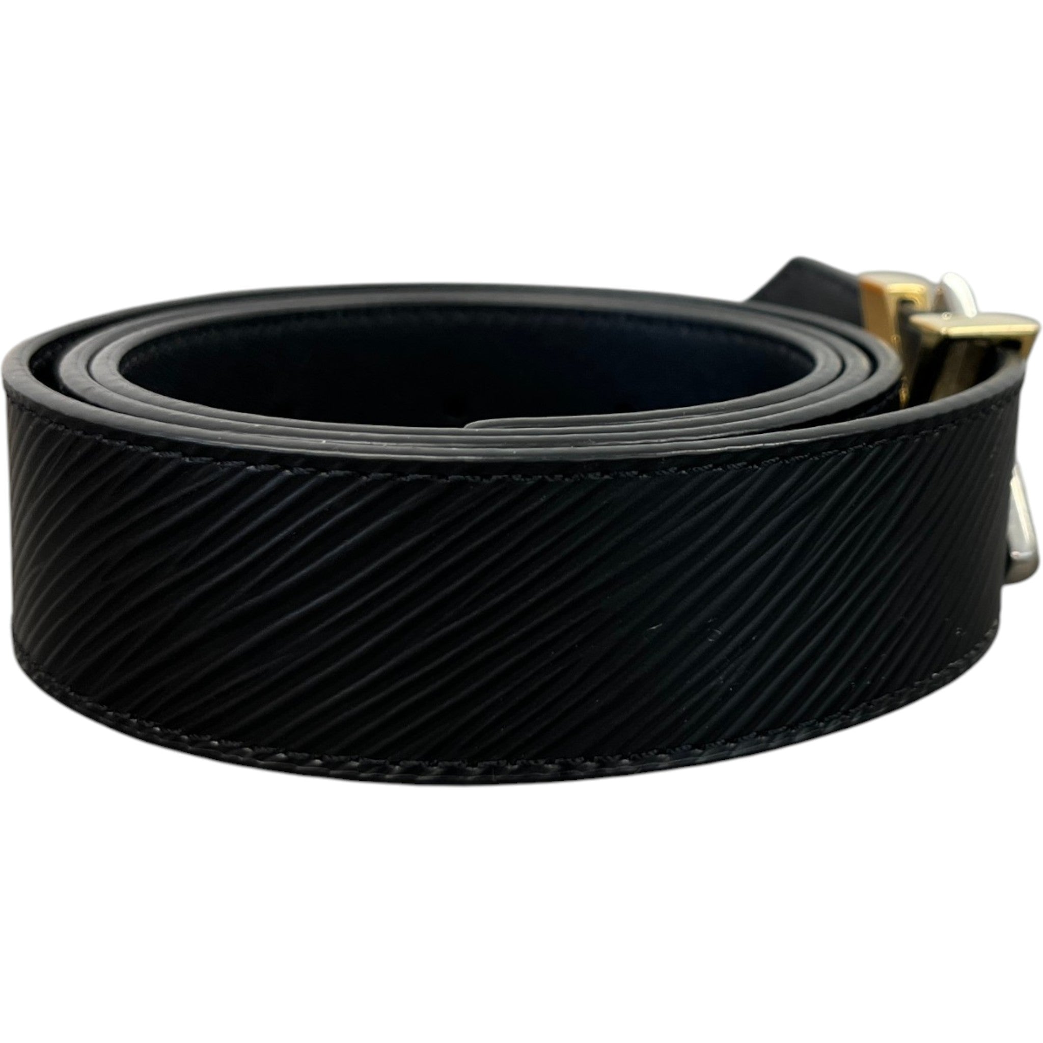 Women's Lv Twist Epi Belt Black Size 85CM / UK 10