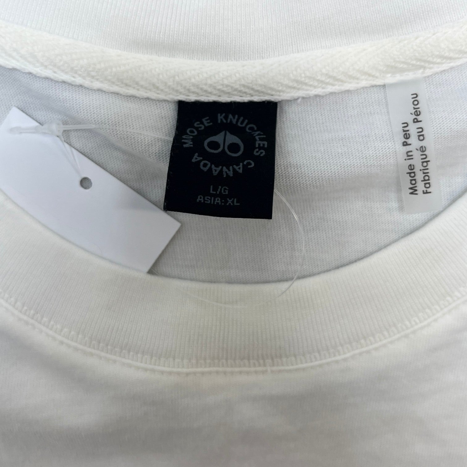 Men's Spray Painted Logo T-Shirt White Size L