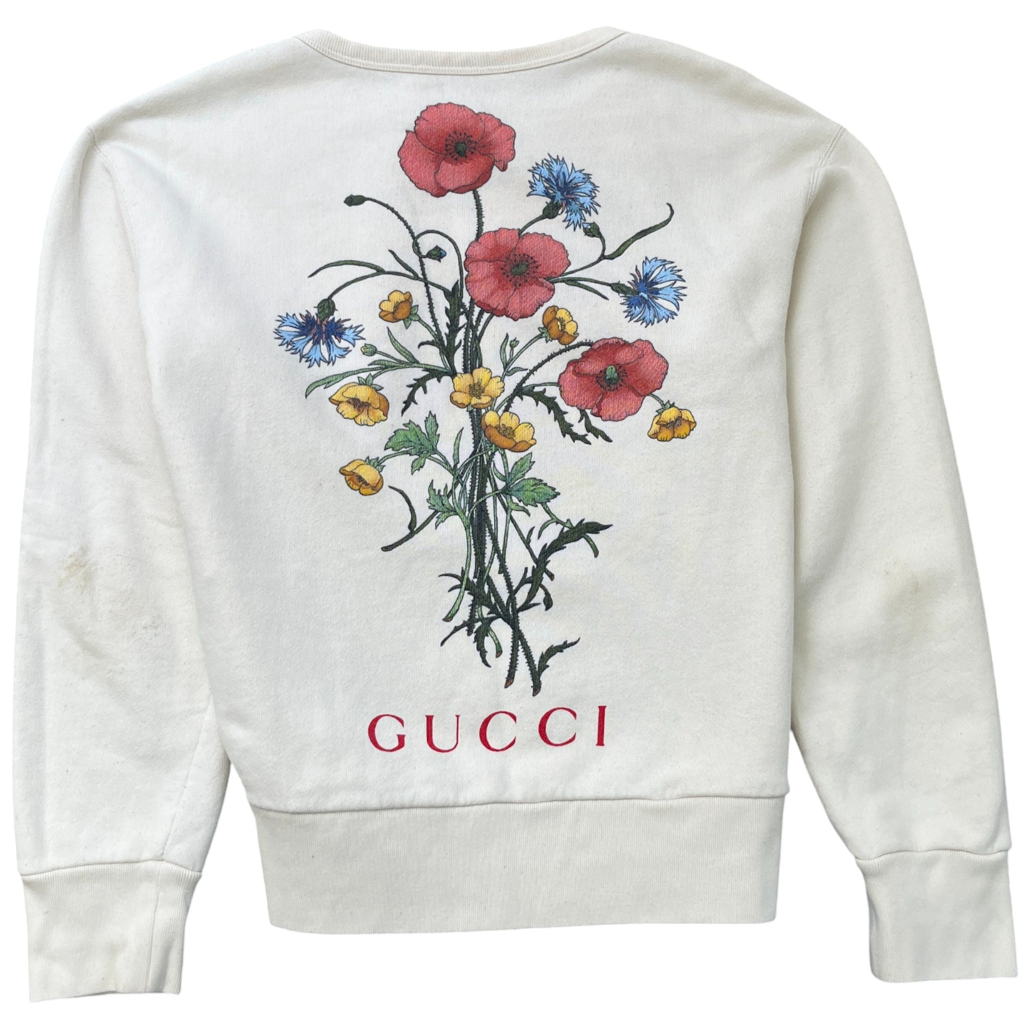 Men's Chateau Marmont Logo Print Sweatshirt Cream Size XS