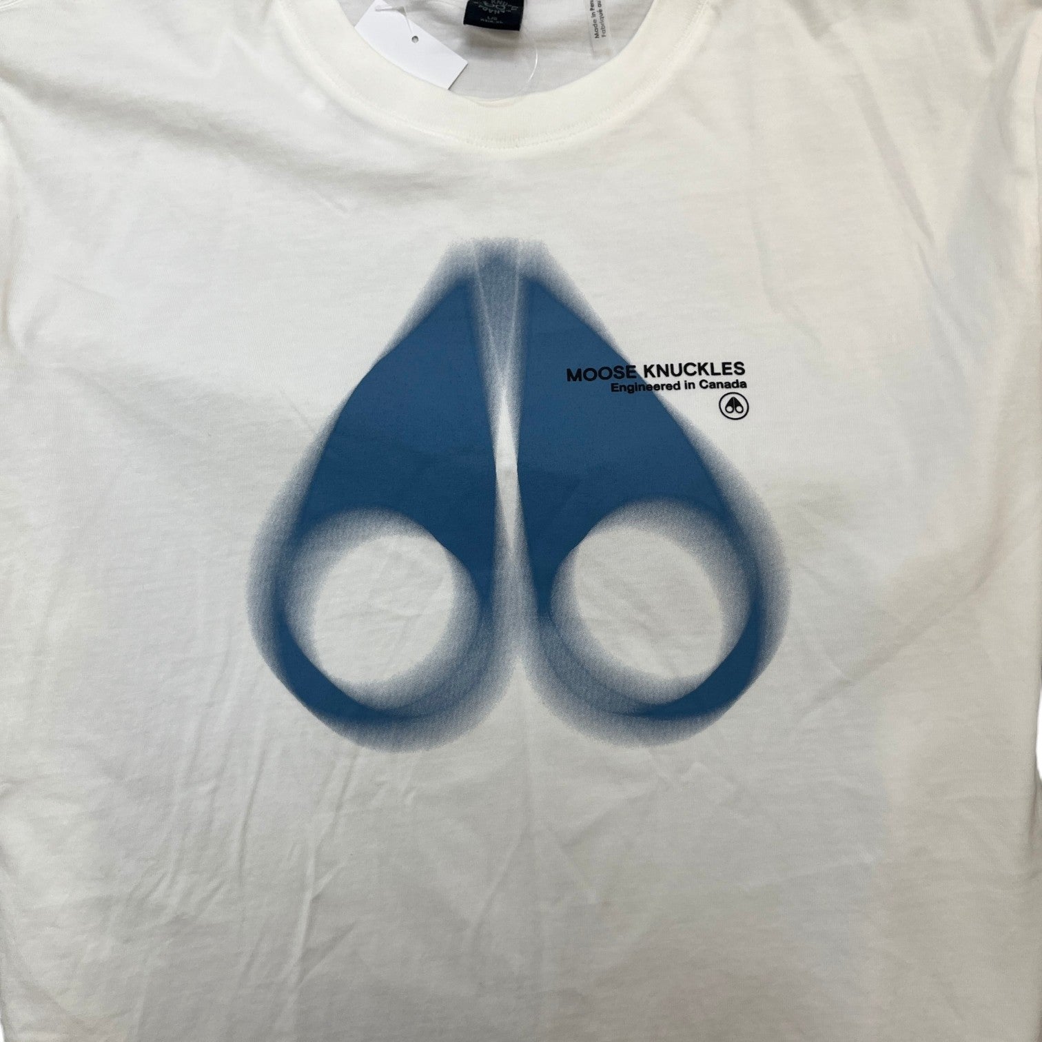 Men's Spray Painted Logo T-Shirt White Size L