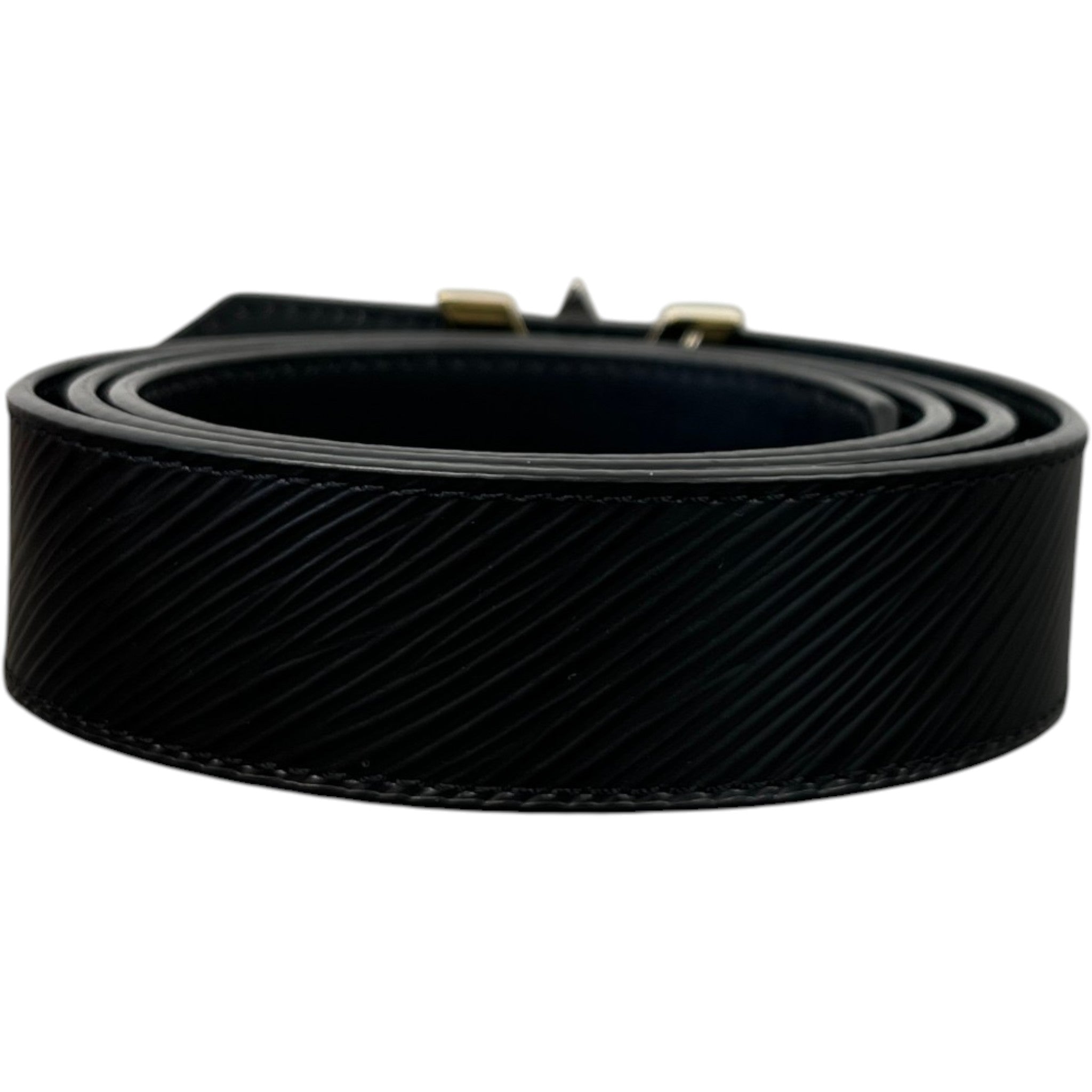 Women's Lv Twist Epi Belt Black Size 85CM / UK 10