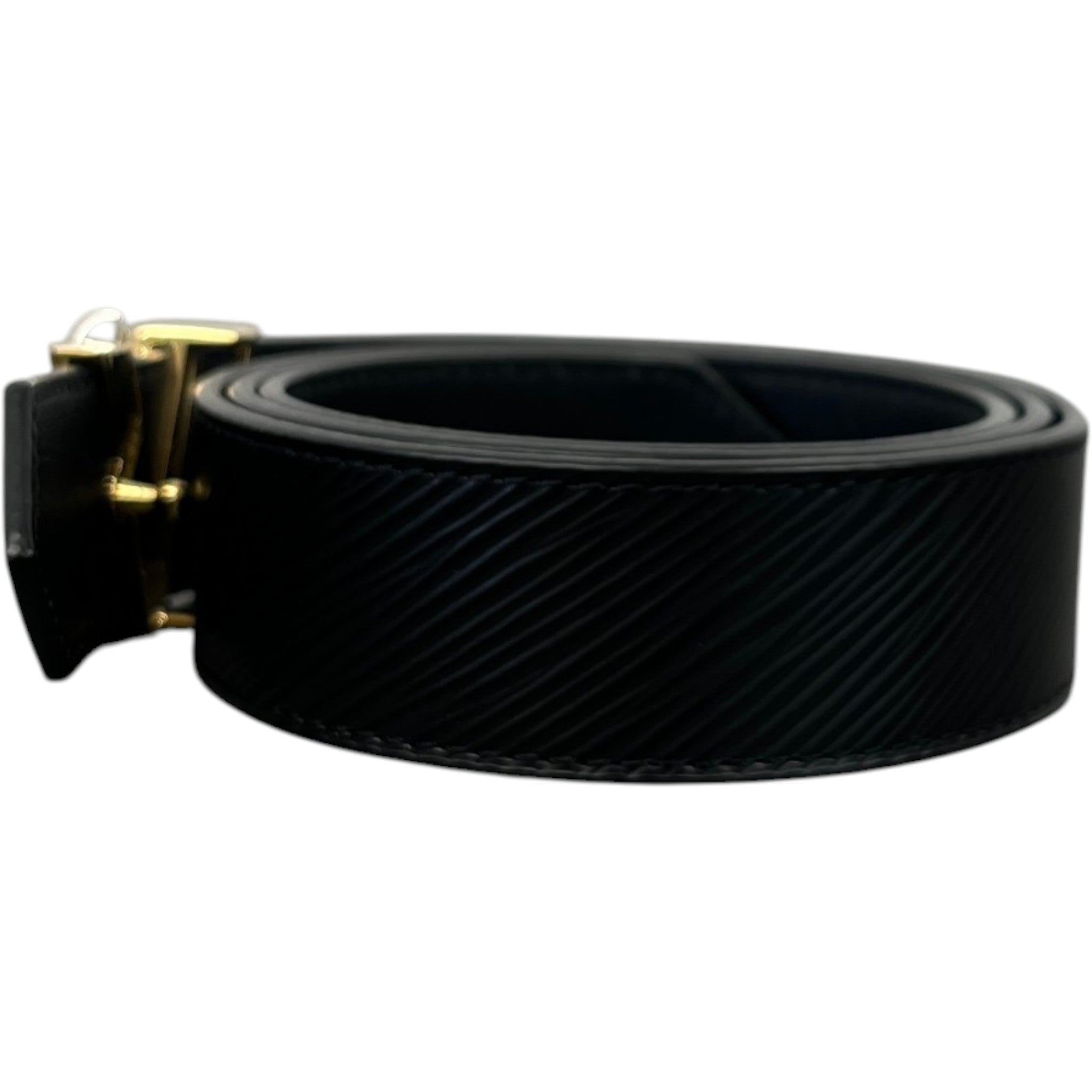 Women's Lv Twist Epi Belt Black Size 85CM / UK 10