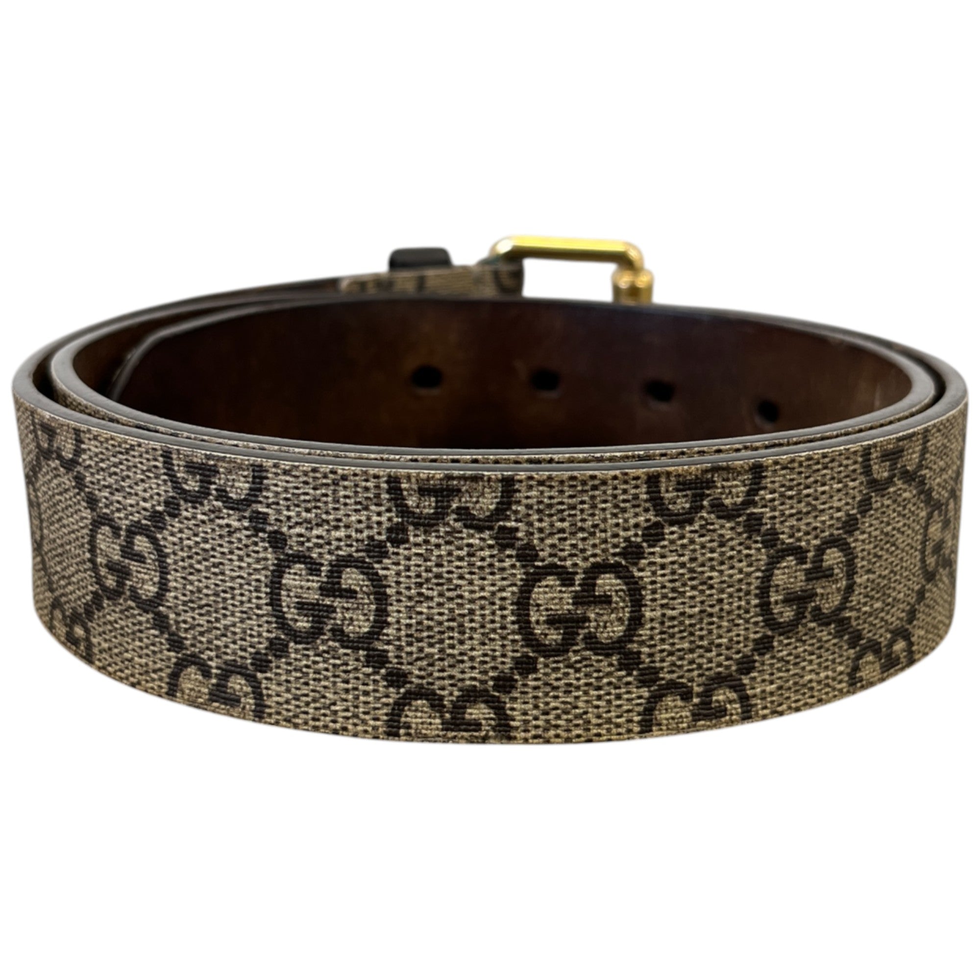 Men's Gg Supreme Tiger Print Belt Beige Size 85CM / UK 10