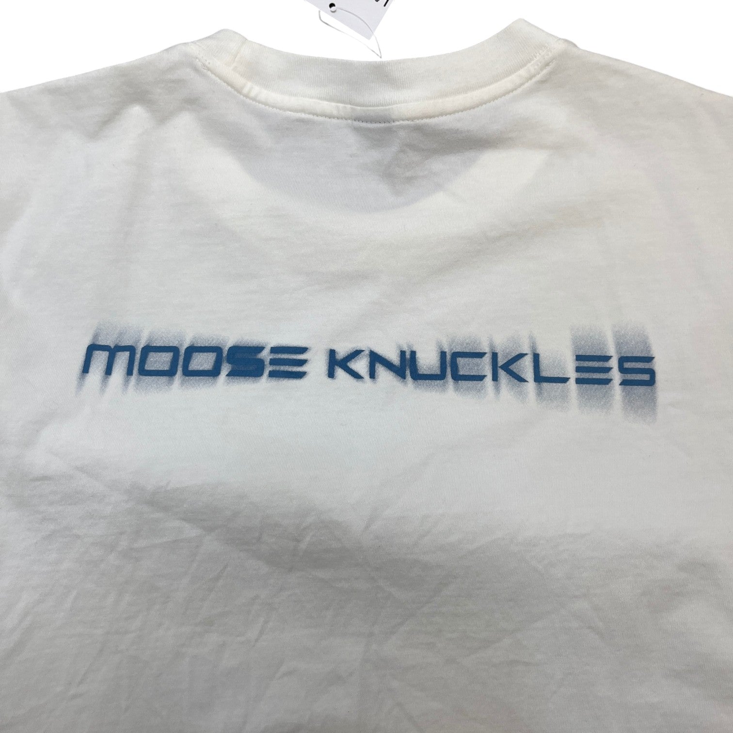 Men's Spray Painted Logo T-Shirt White Size L