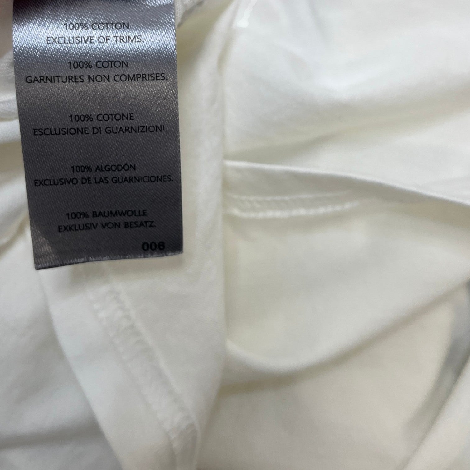 Men's Spray Painted Logo T-Shirt White Size L