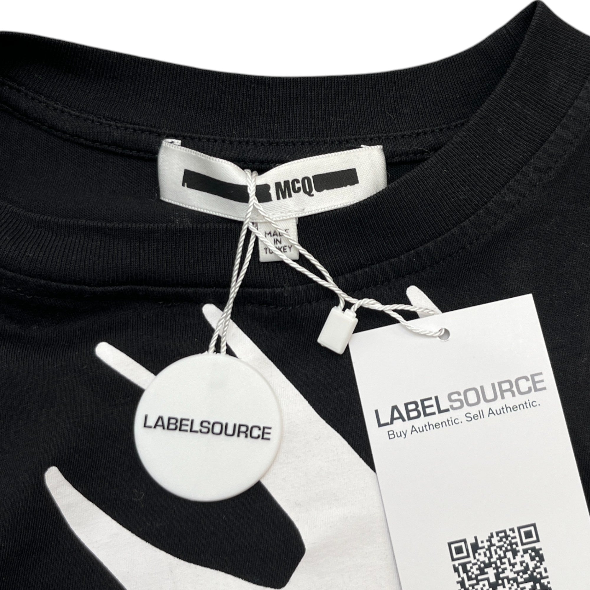 Men's Swallow Print T-Shirt Black Size XXS