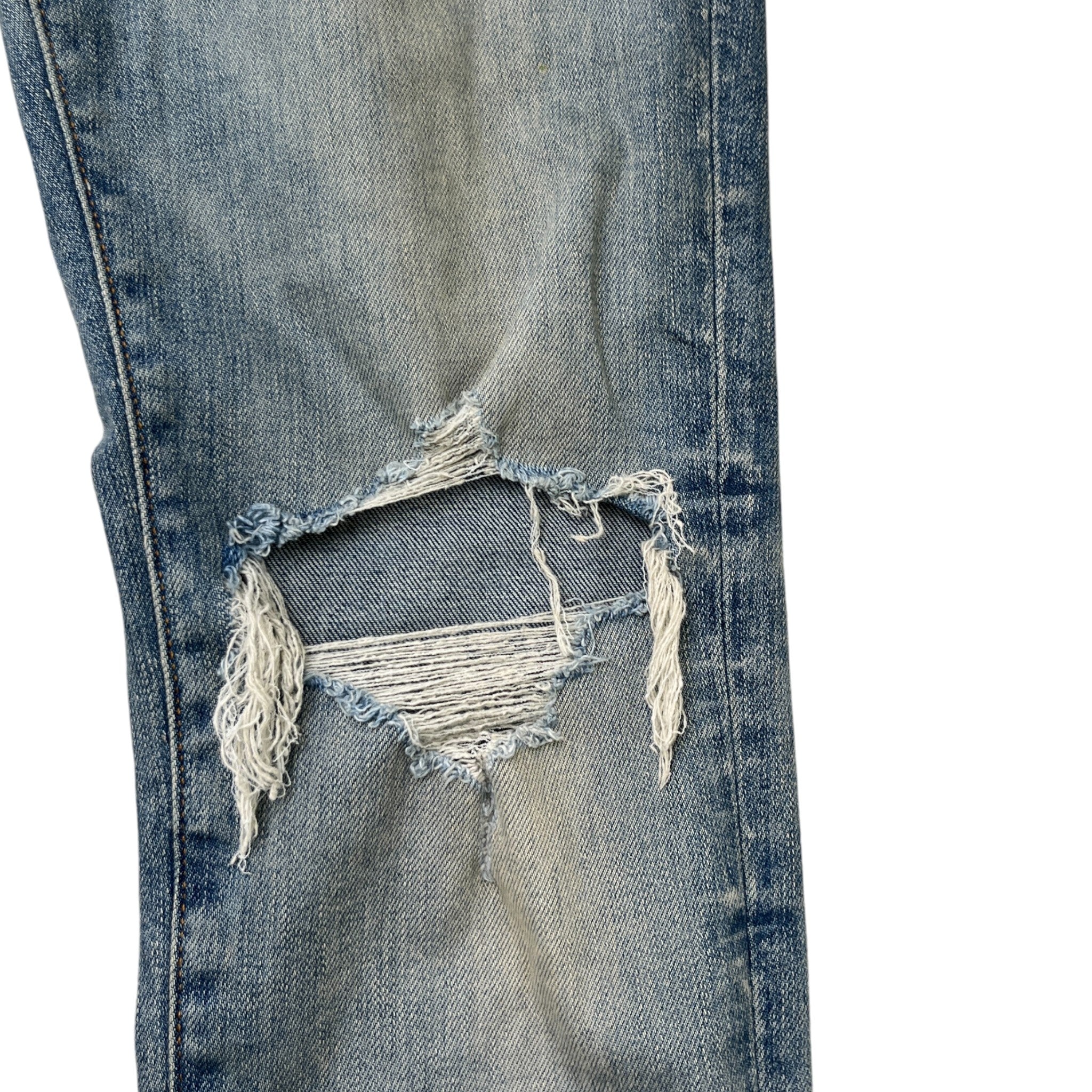 Men's Mx1 Distressed Jeans Blue Size Waist 30"